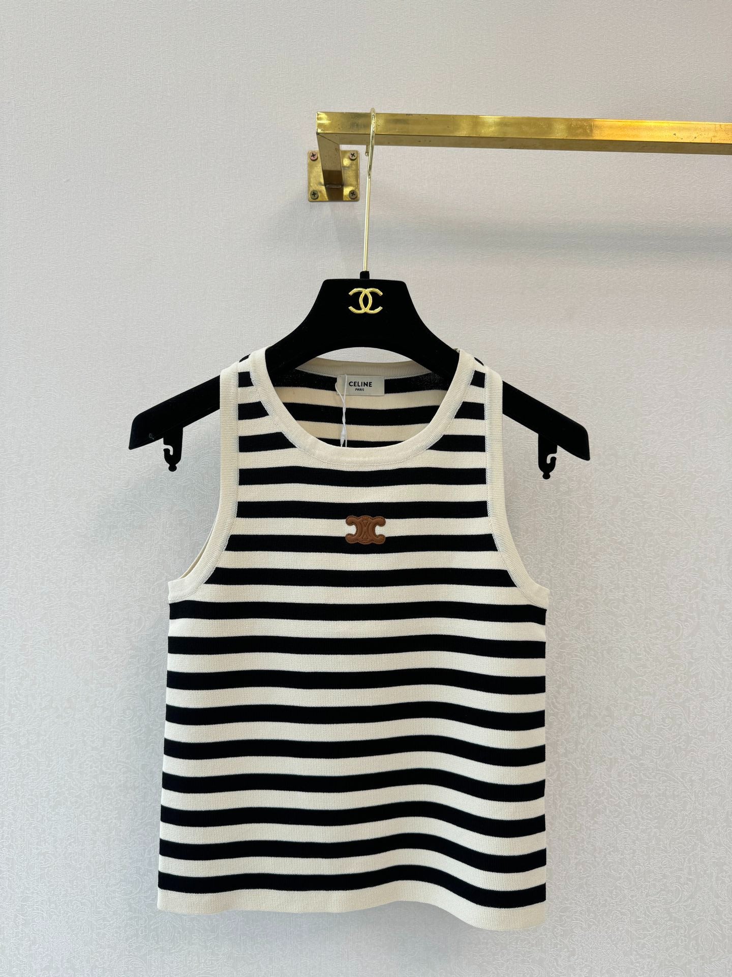 CE 25 Black and white striped undershirt