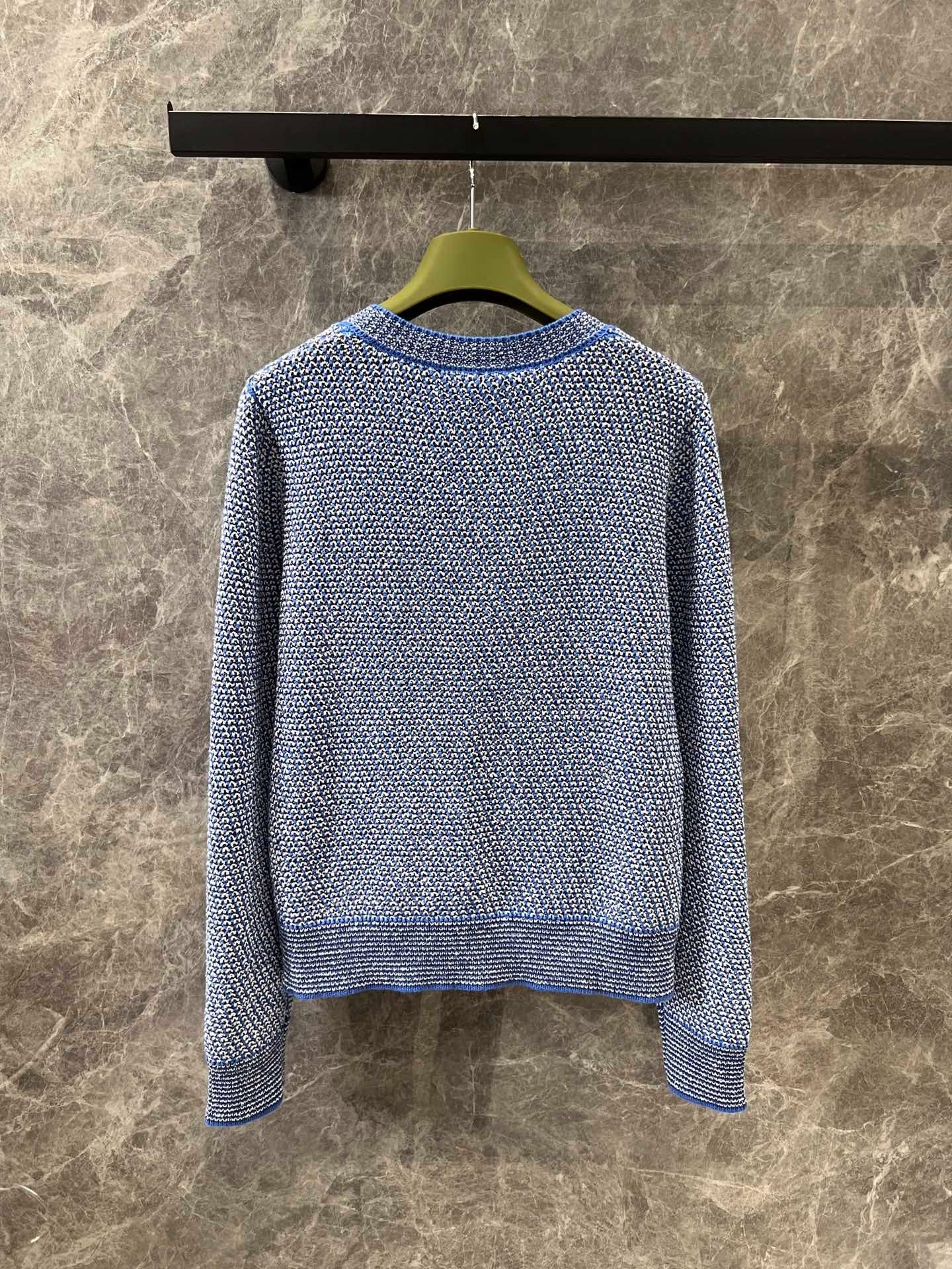 g 25Ss Spring and Summer New Products Retro Twisted Colored Yarn Knitted Cardigan