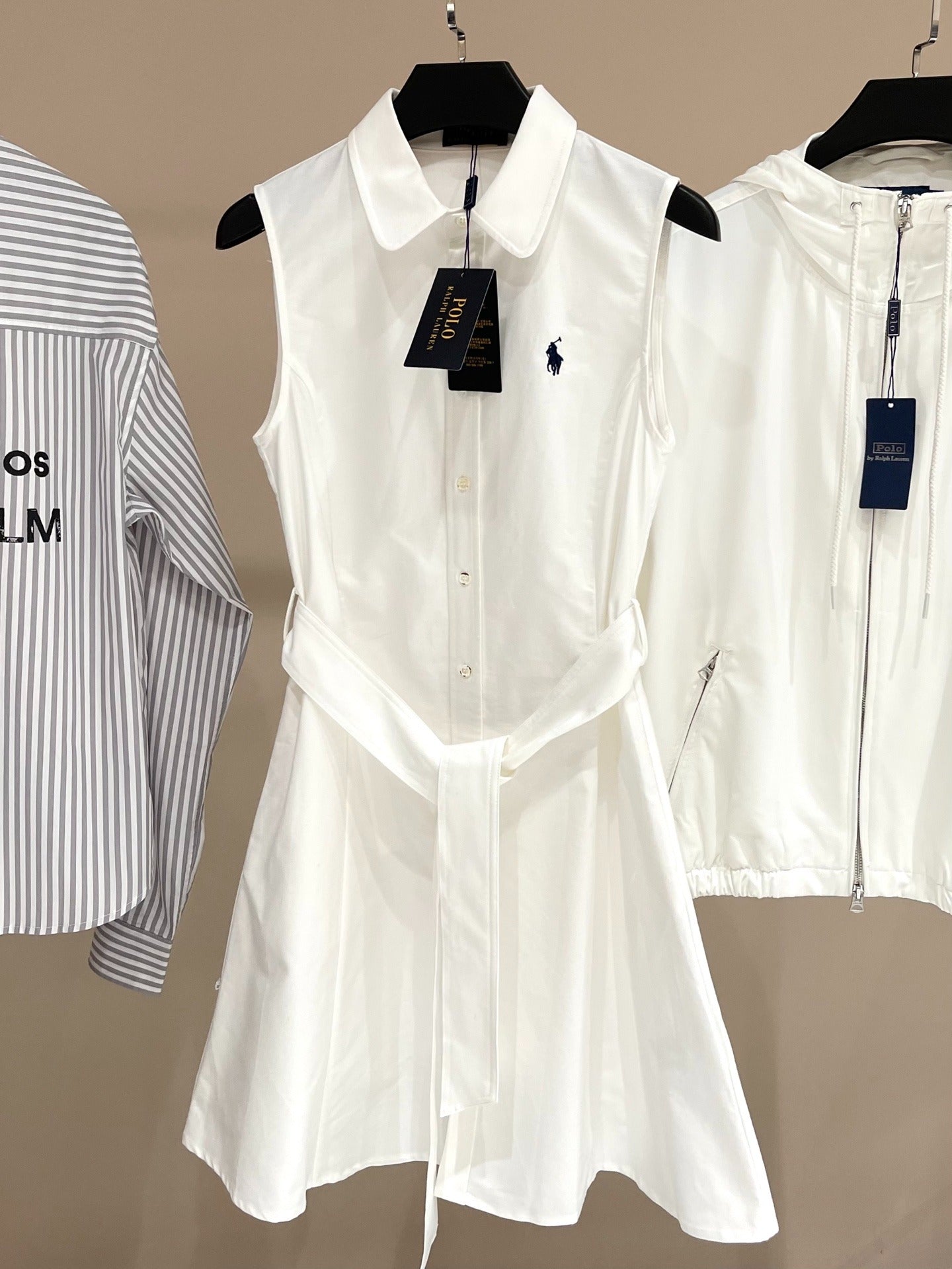 RA 25 Pure White Waistless Shirt Dress