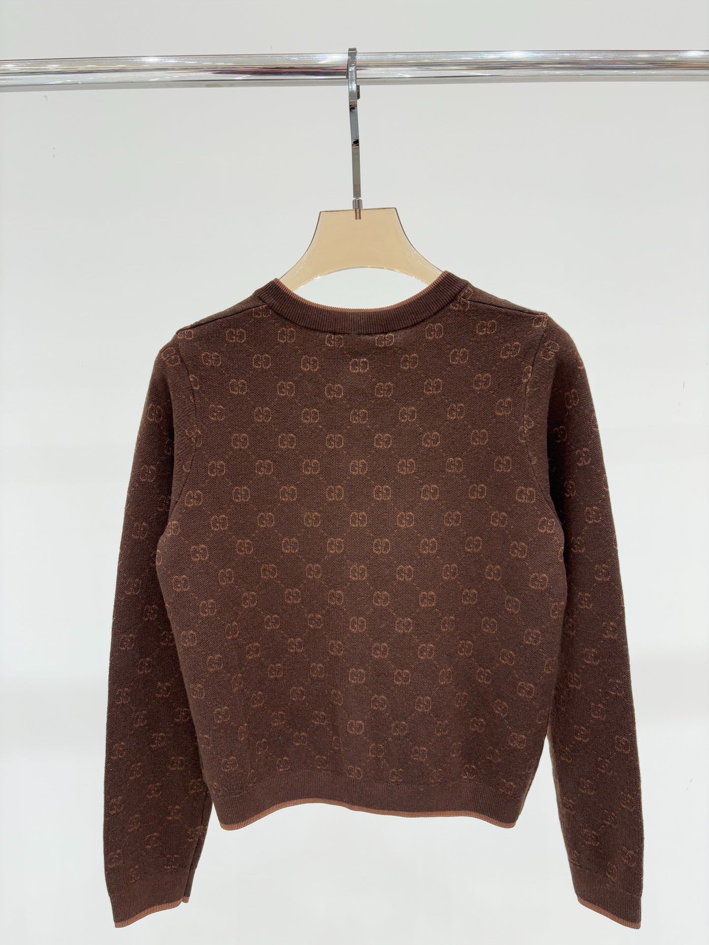 G 25 Early spring new letters logo jacquard full print knit cardigan