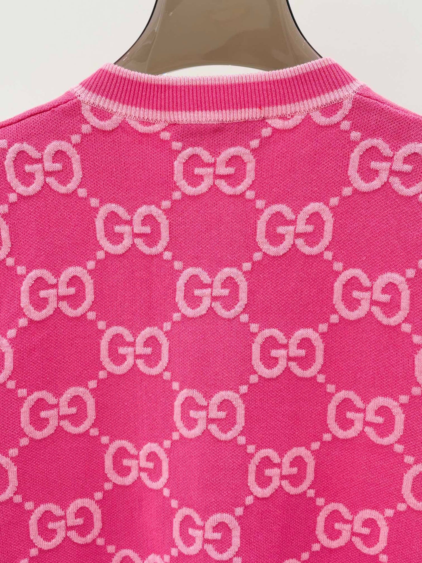 G 24 Early Autumn New round neck color blocking jacquard knit cardigan