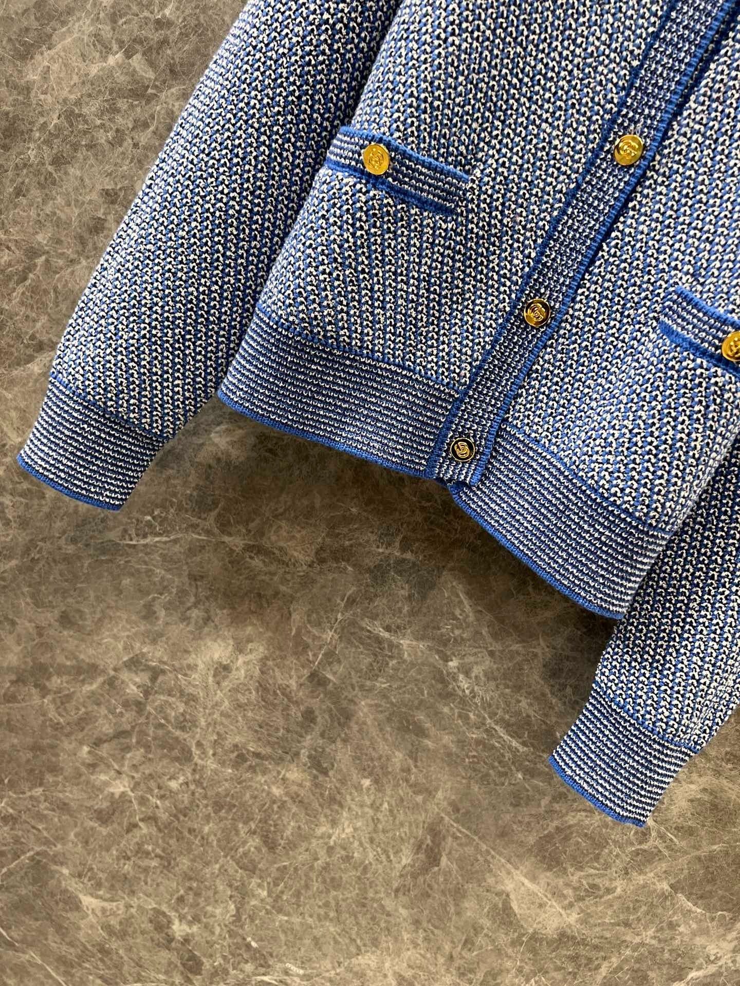 g 25Ss Spring and Summer New Products Retro Twisted Colored Yarn Knitted Cardigan