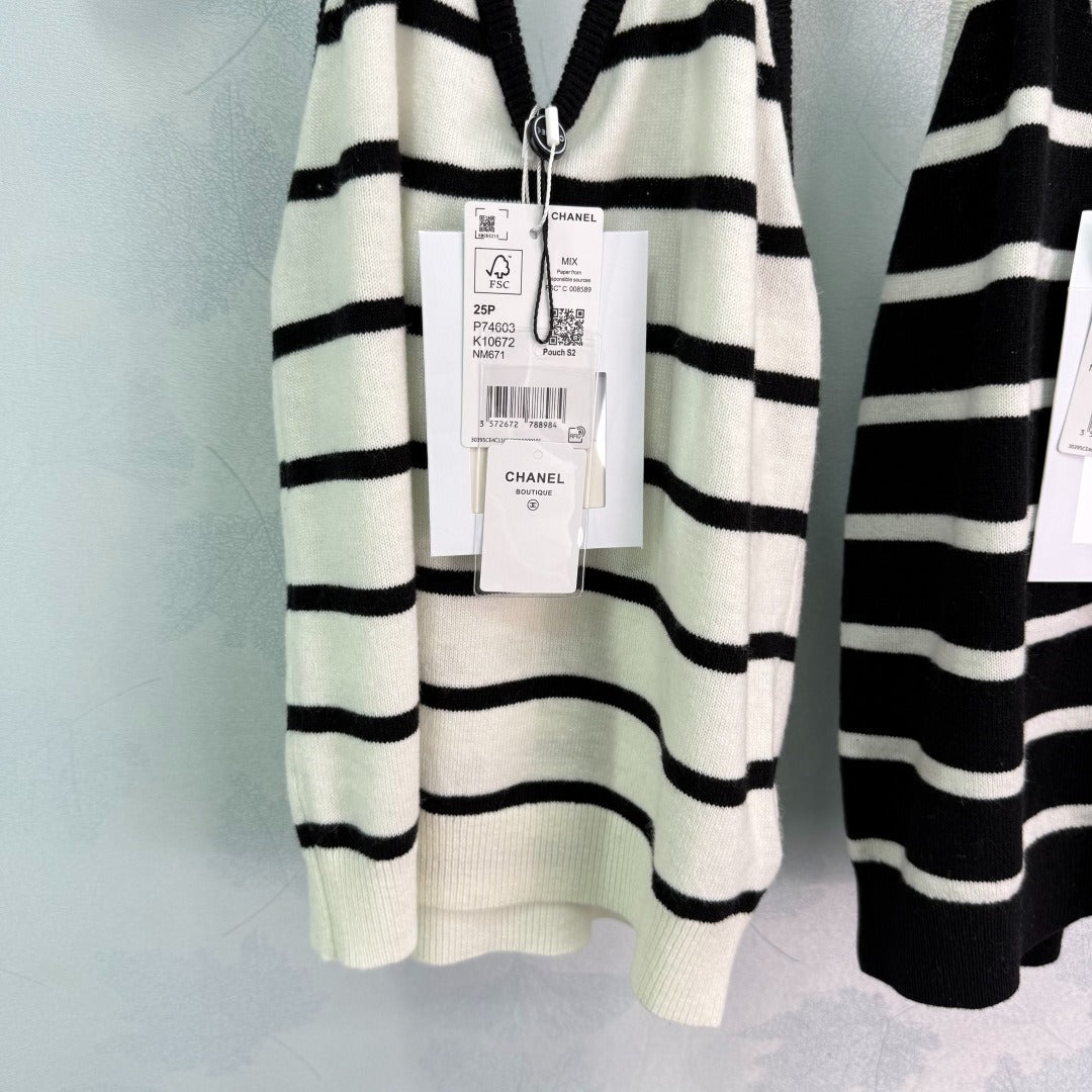 c 25s neues Produkt! Colorblocking Stripe Hanging Neck Knit Tank Top