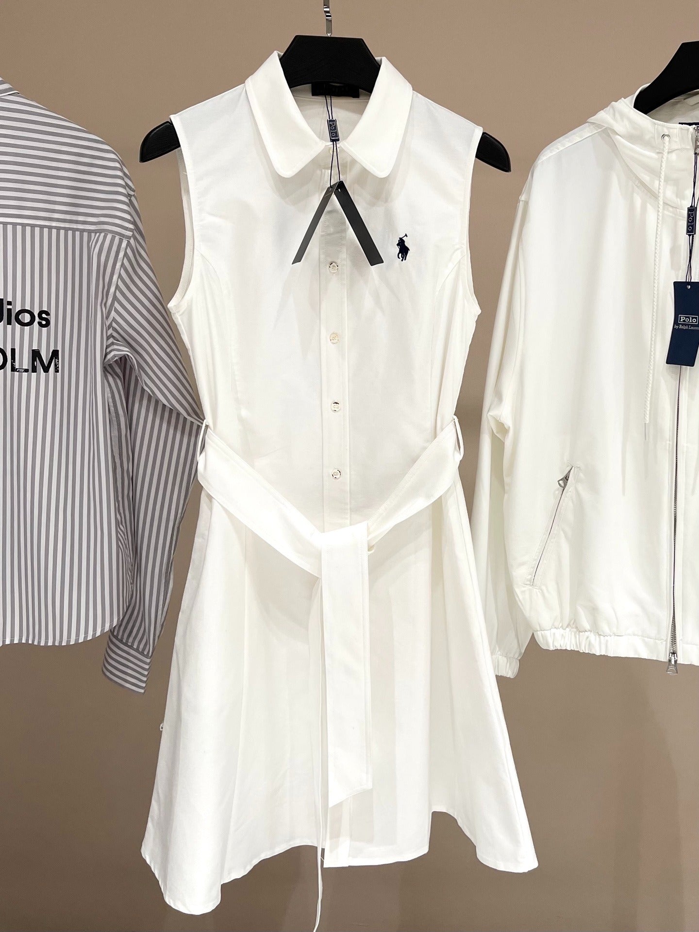 RA 25 Pure White Waistless Shirt Dress