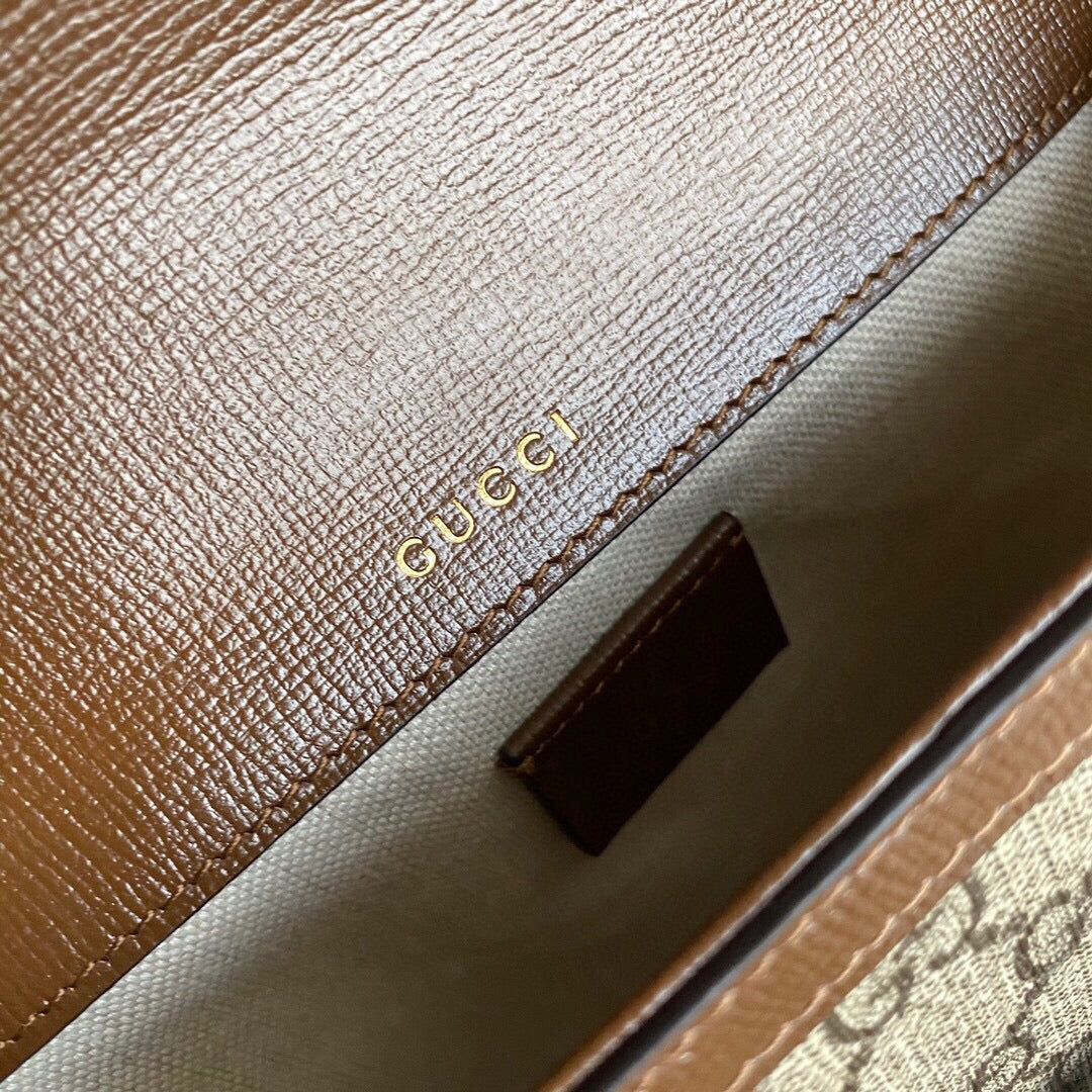 G Horsebit 1955 mini shoulder bag Beige and ebony