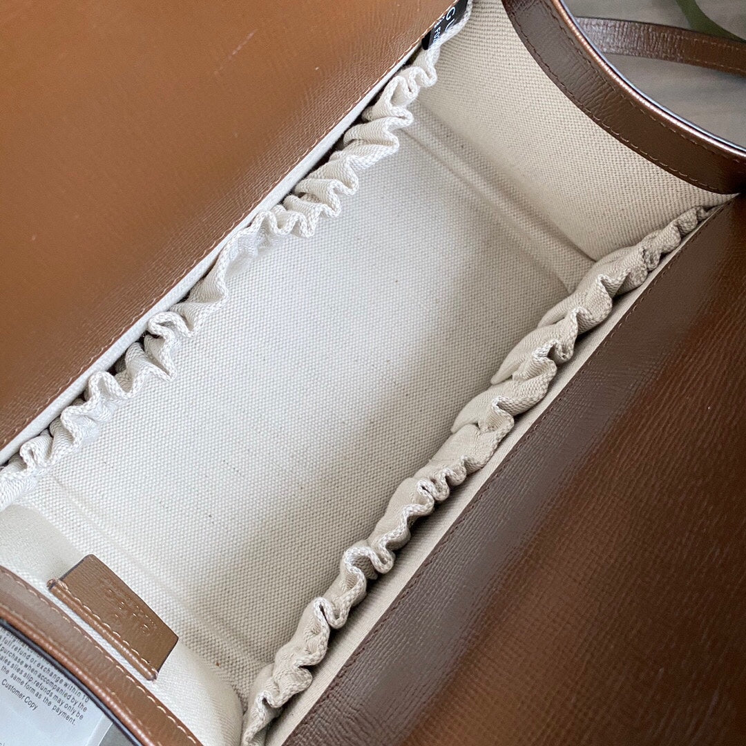 G Horsebit 1955 Mini shoulder bag Beige and ebony