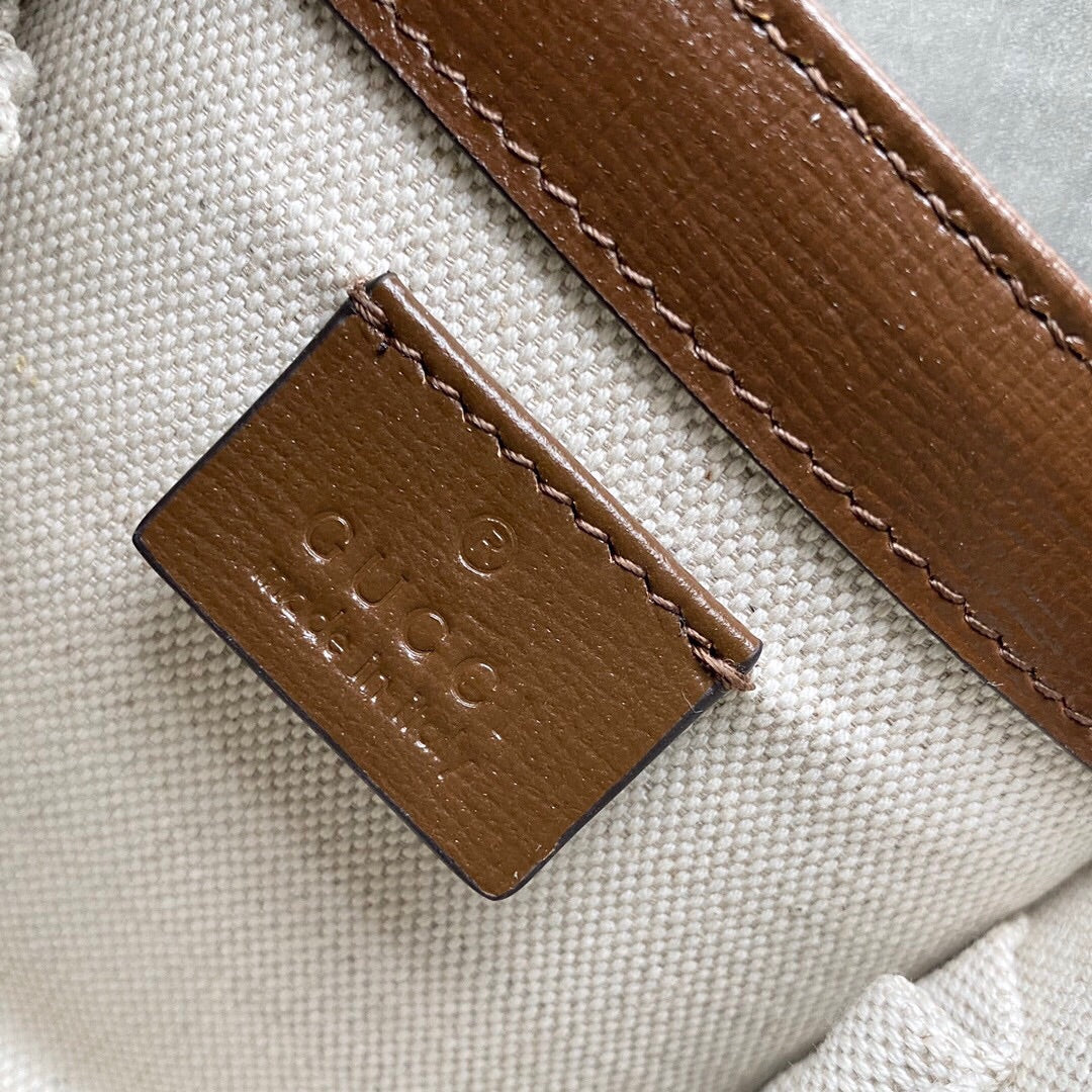 G Horsebit 1955 Mini shoulder bag Beige and ebony