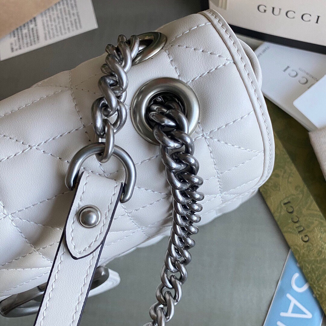 G Marmont small shoulder bag Black / White / Dusty Pink / Gray Blue