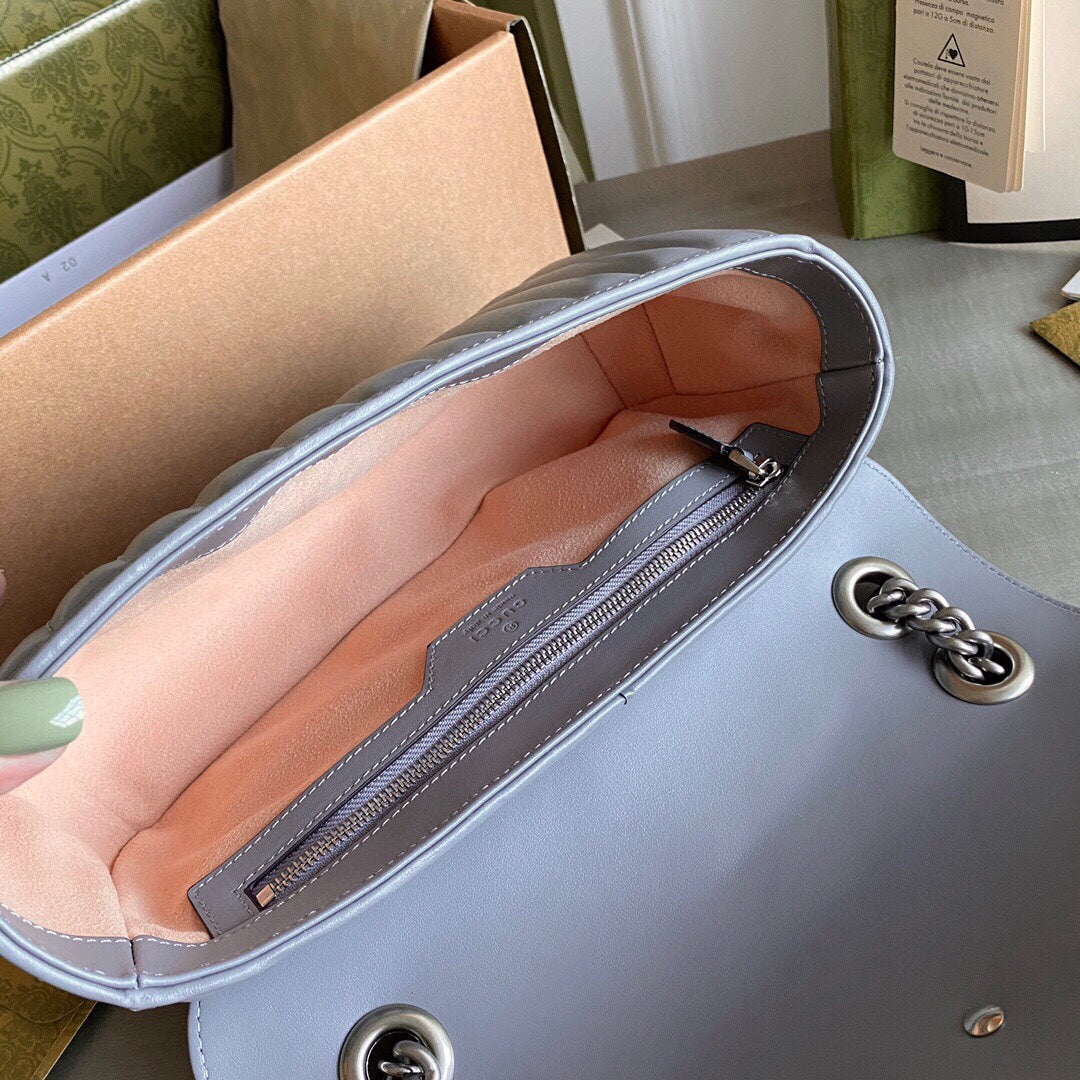 G Marmont small shoulder bag Black / White / Dusty Pink / Gray Blue