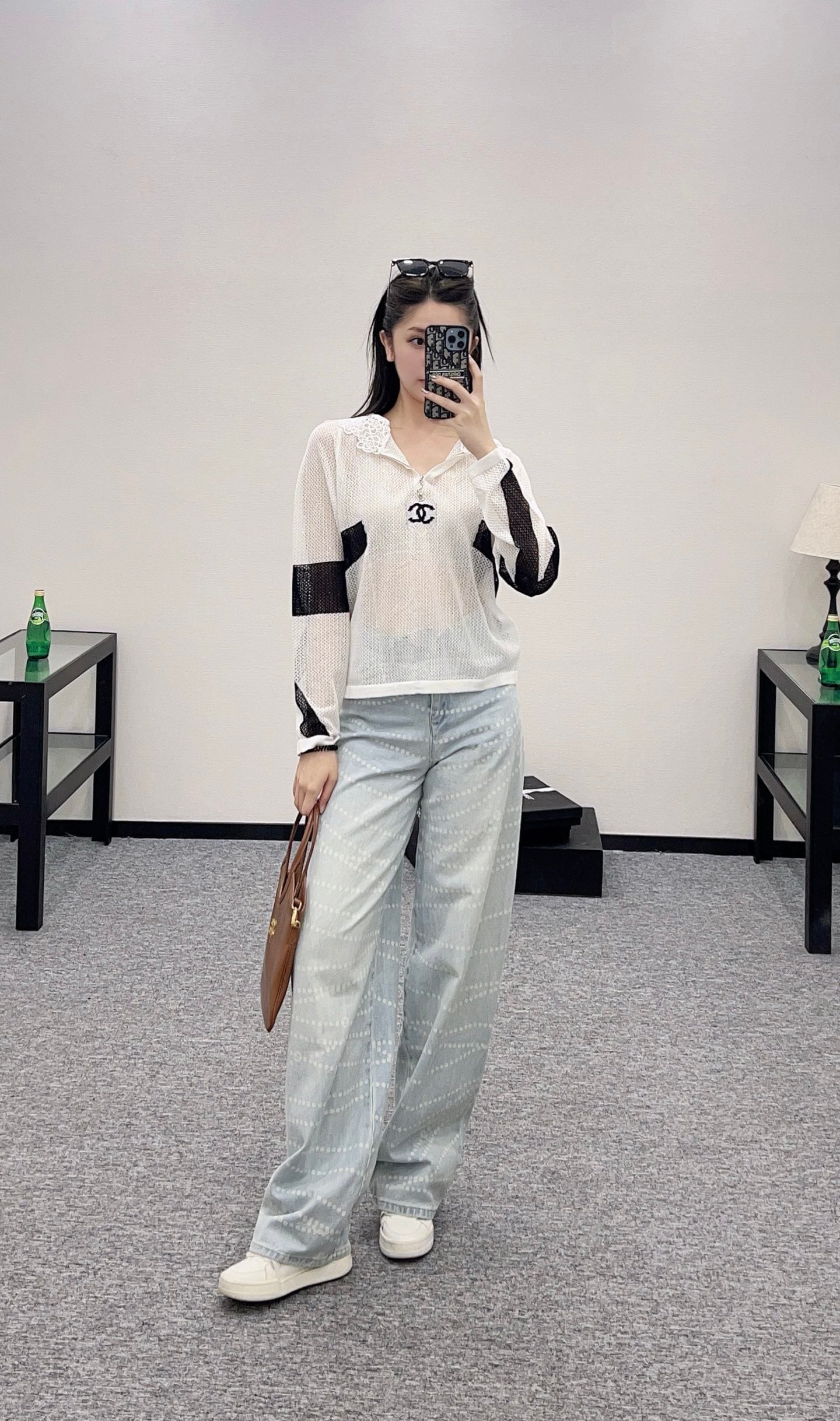 C 2025 new product Hollow knitted long sleeves