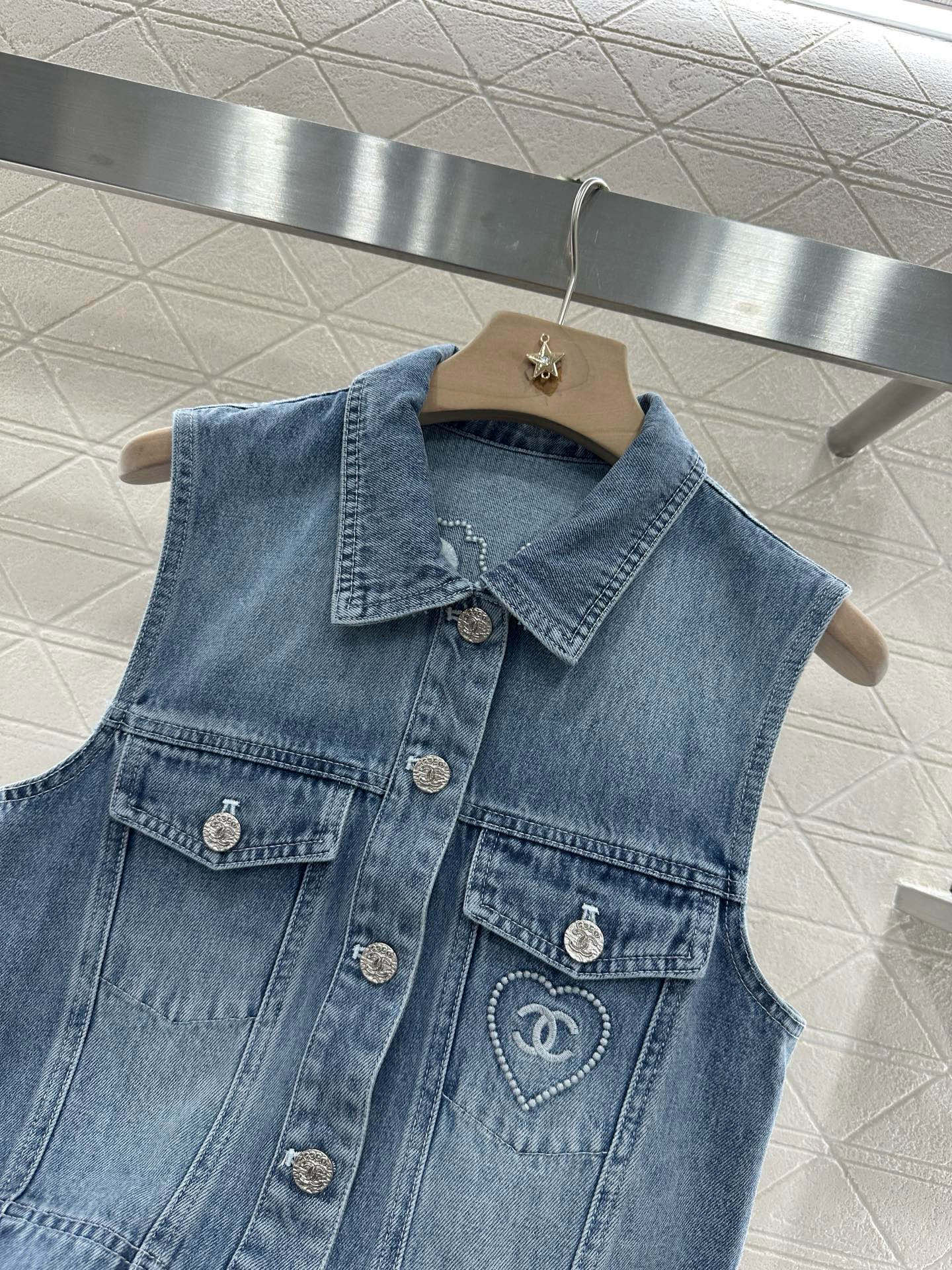 C 2025 new product Denim vest set