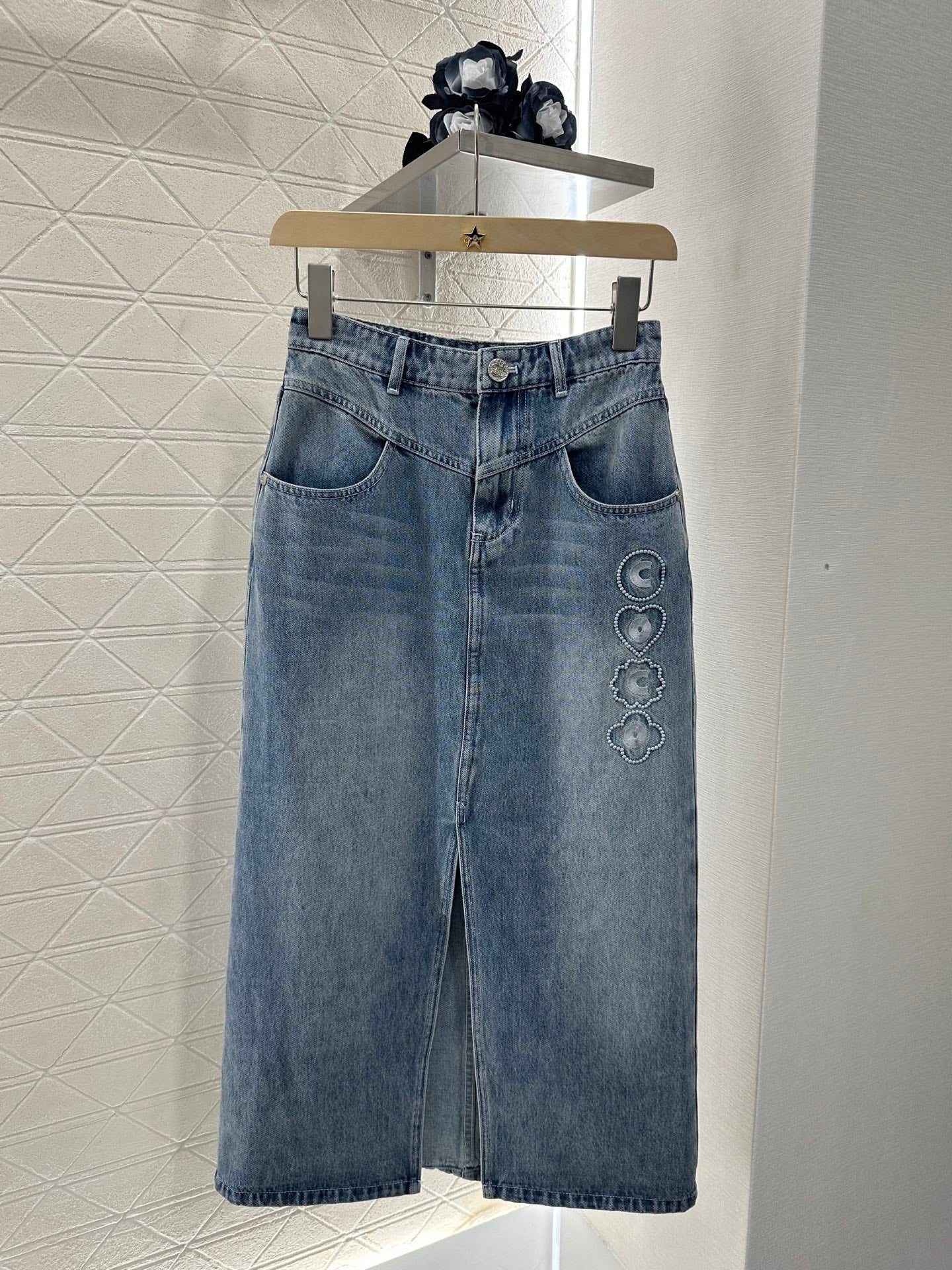 C 2025 new product Denim long skirt