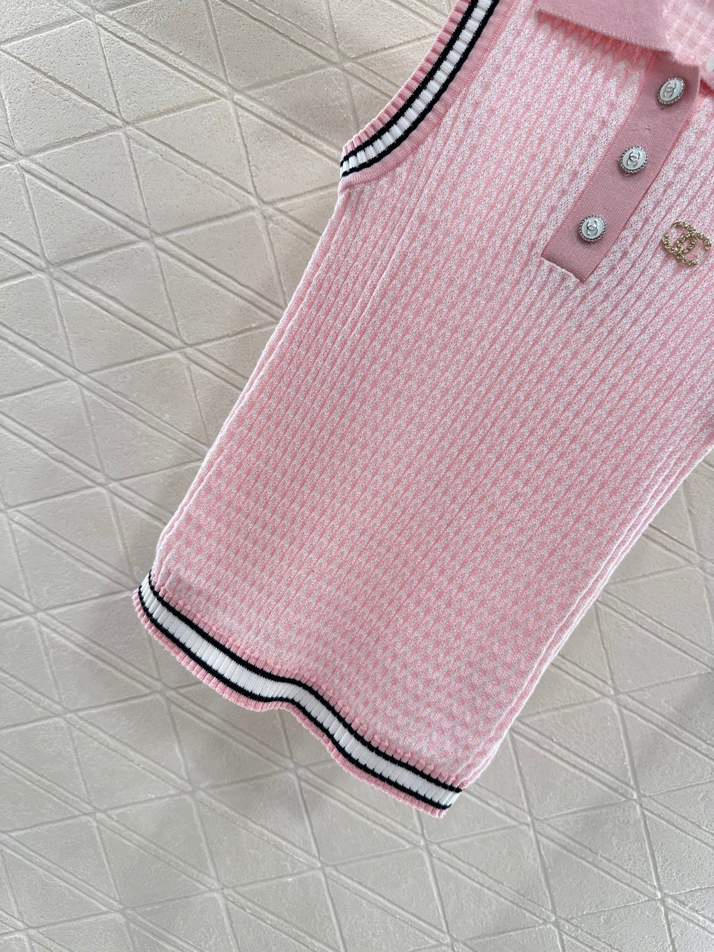 C*♥2025 new product Lapel knitted vest