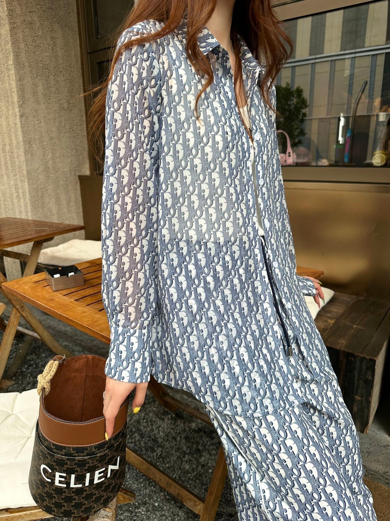 D*♥2025 new product Printed shirt and trousers set