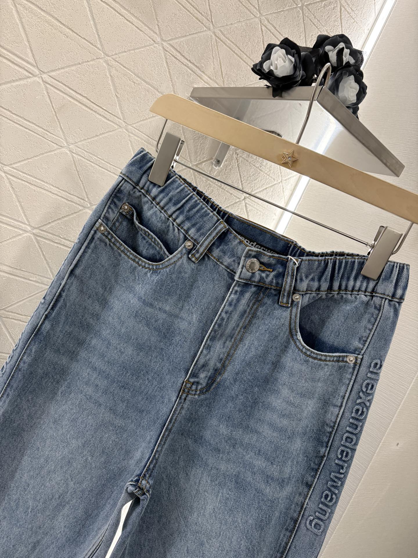 Al 2025 new products High waist denim pants