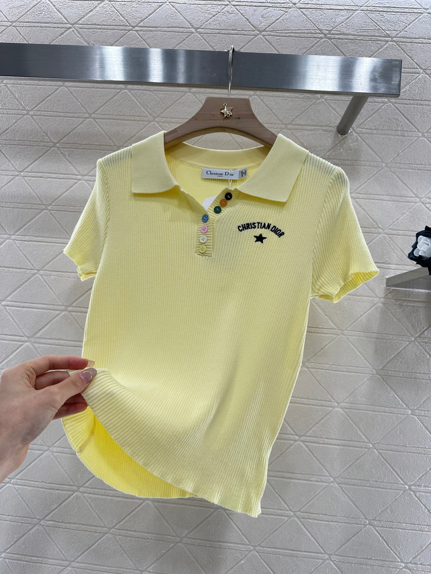D*♥2025 new product Slim fit knitted short sleeves