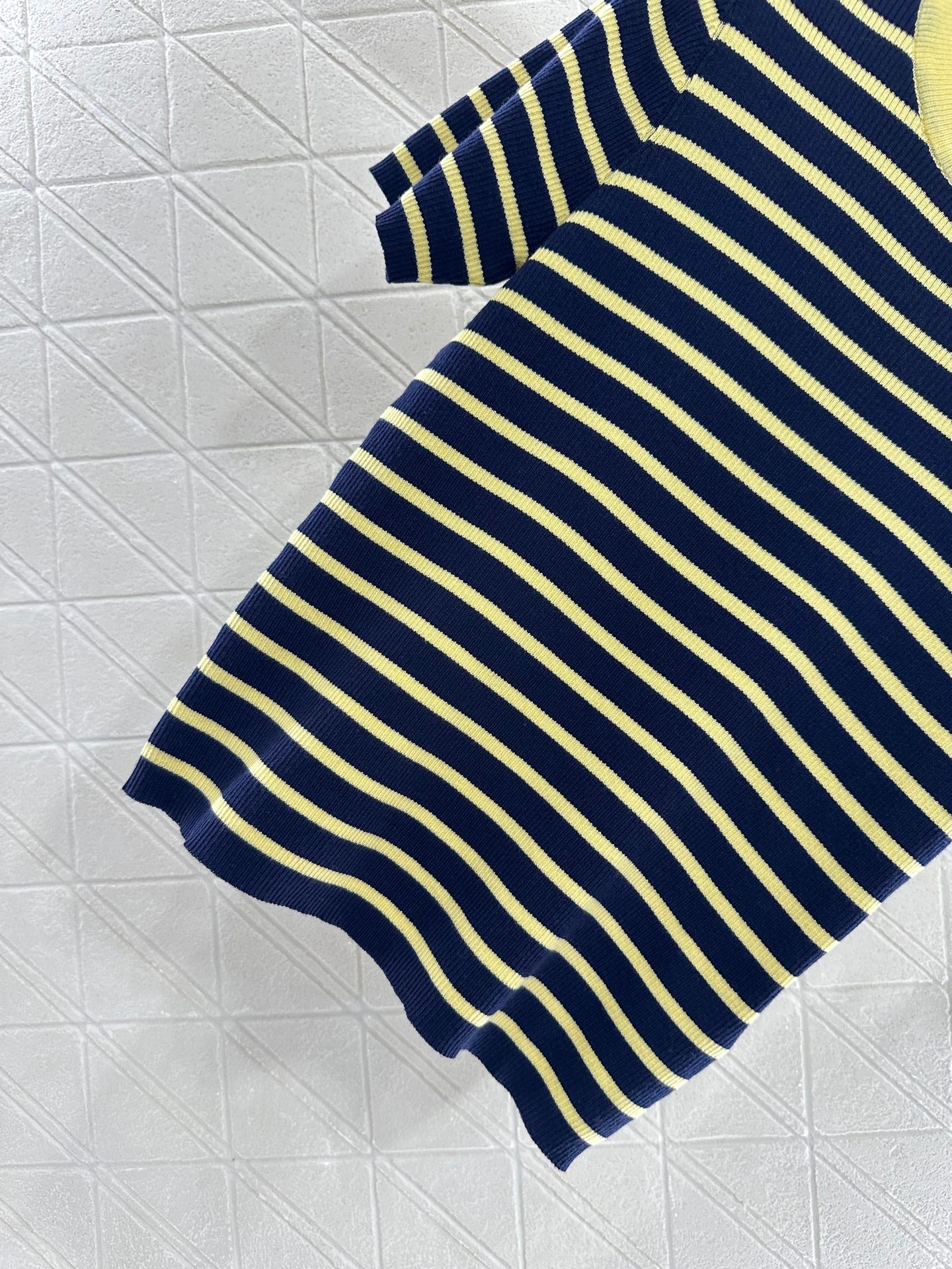 M*♥2025 new product Striped knitted short sleeves