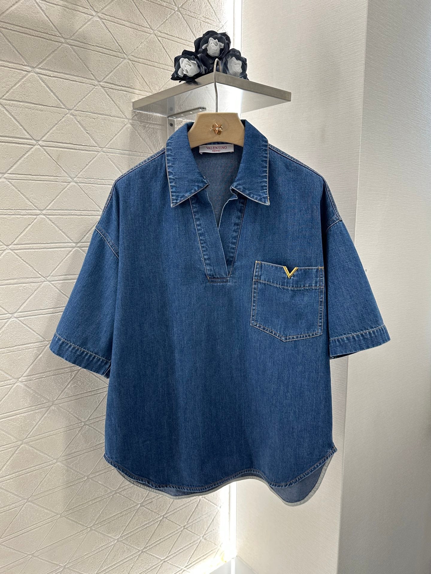 V 2025 new products Denim shorts set