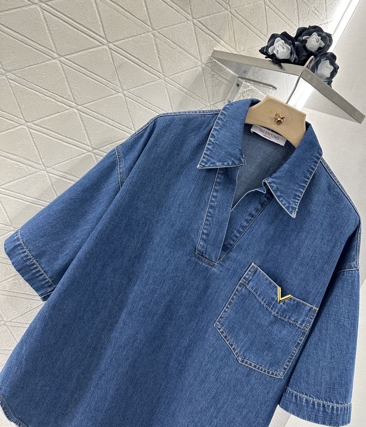 V 2025 new products Denim shorts set