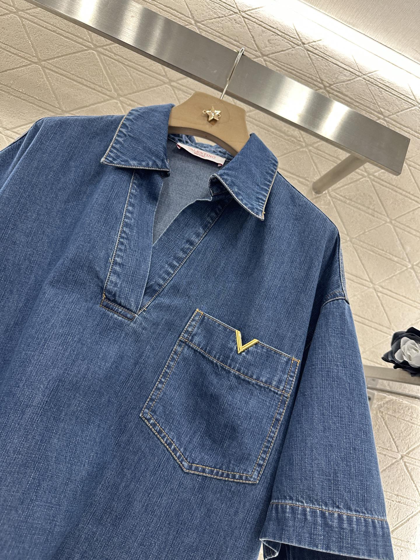V 2025 new products Denim shorts set