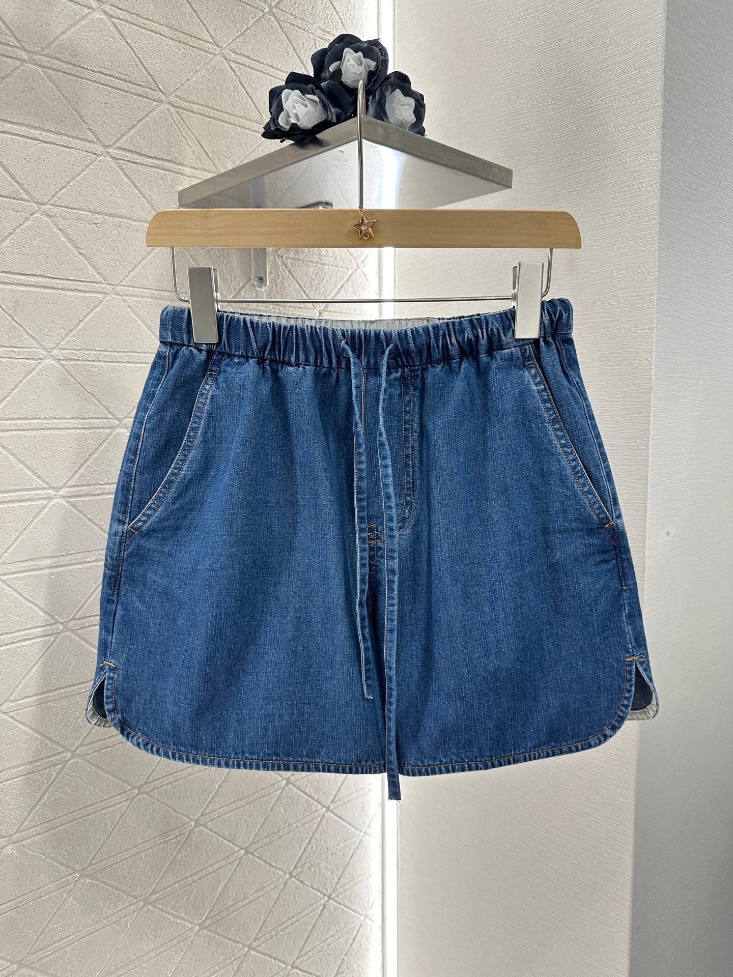 V 2025 new products Denim shorts set