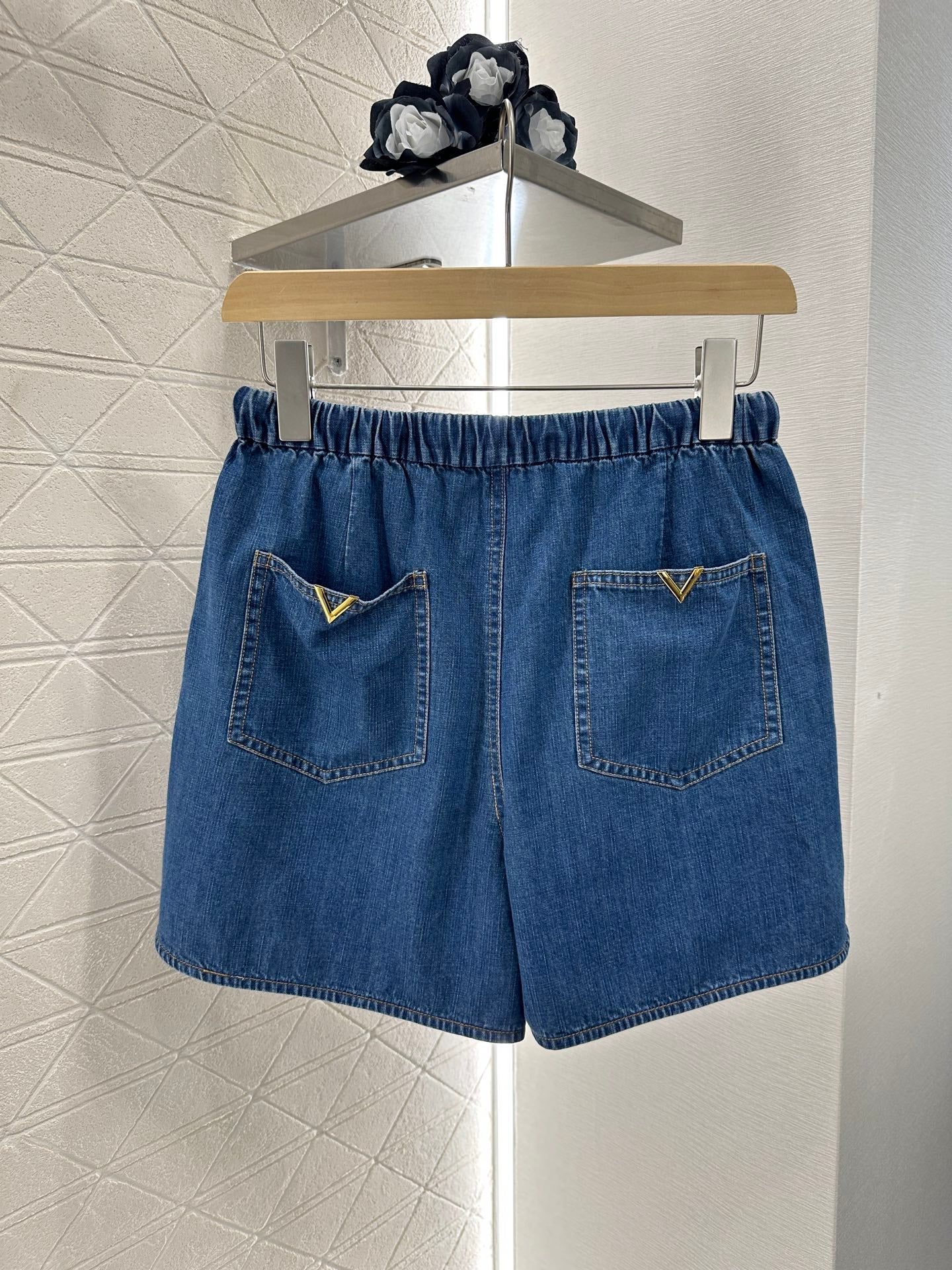 V 2025 new products Denim shorts set
