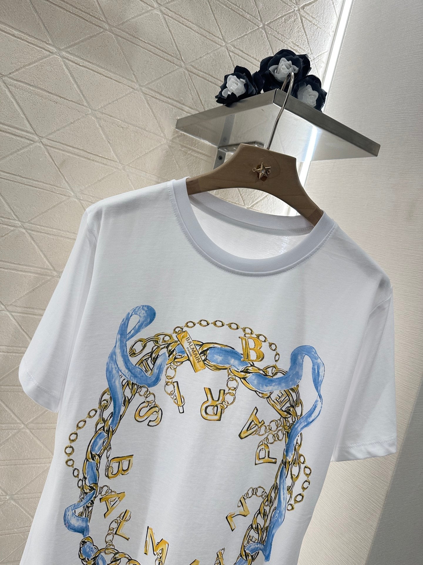 B*♥New arrival Chain short sleeves
