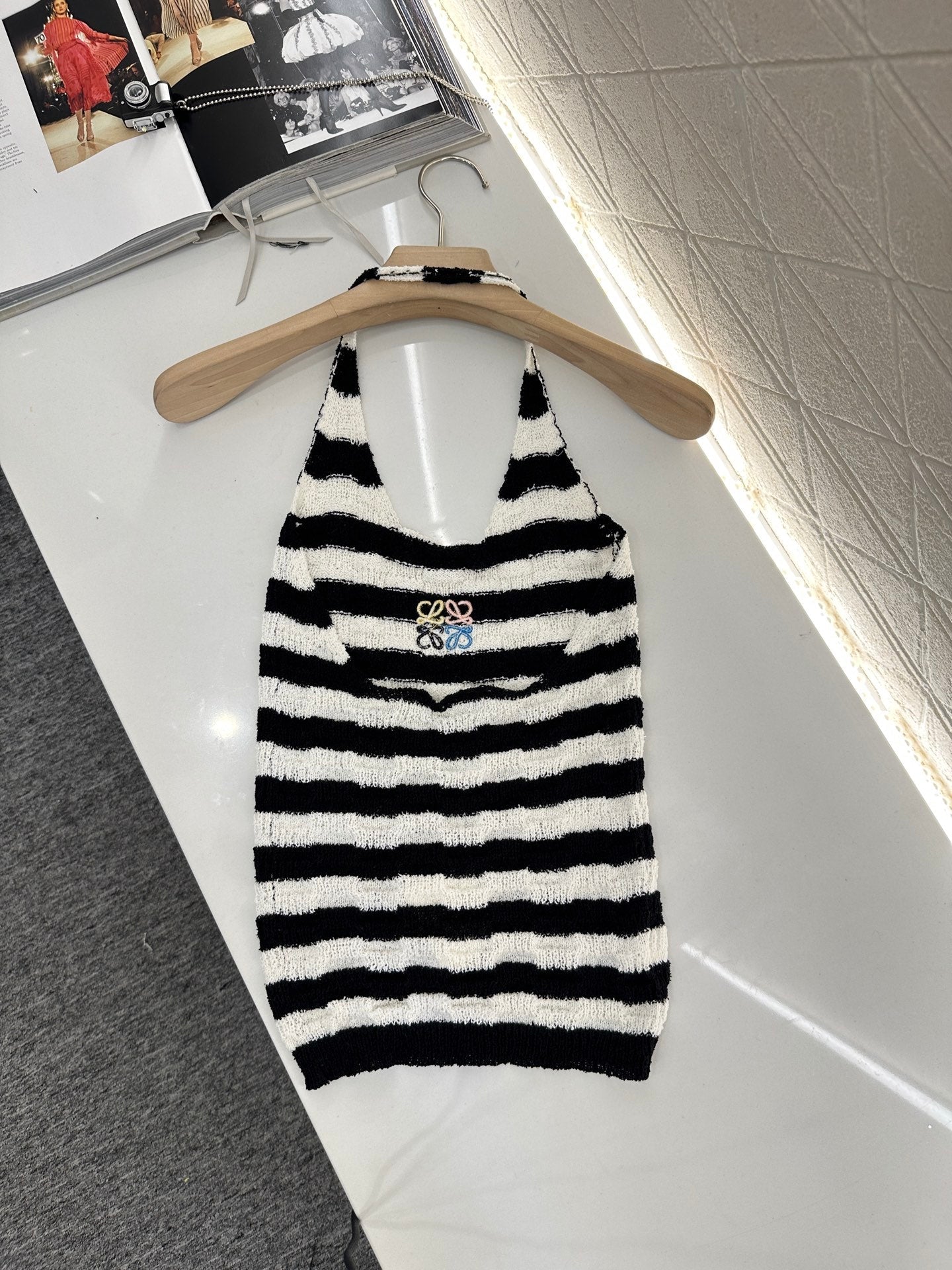 L*♥2025 new product Halter knitted vest