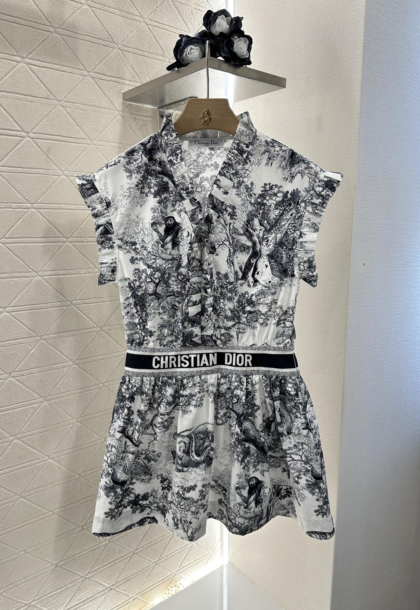 D*♥2025 new product Printed waist dress