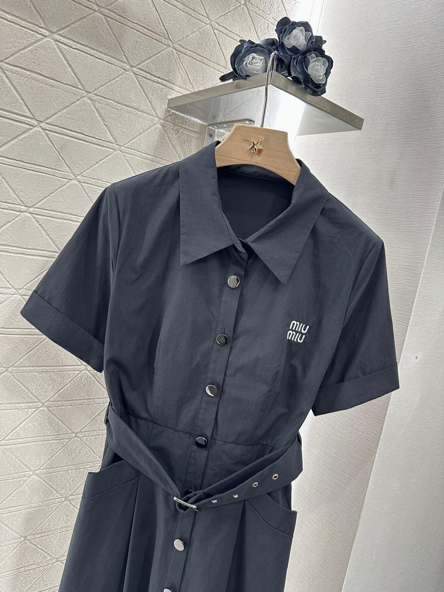 M 2025 new products Belt shirt dress