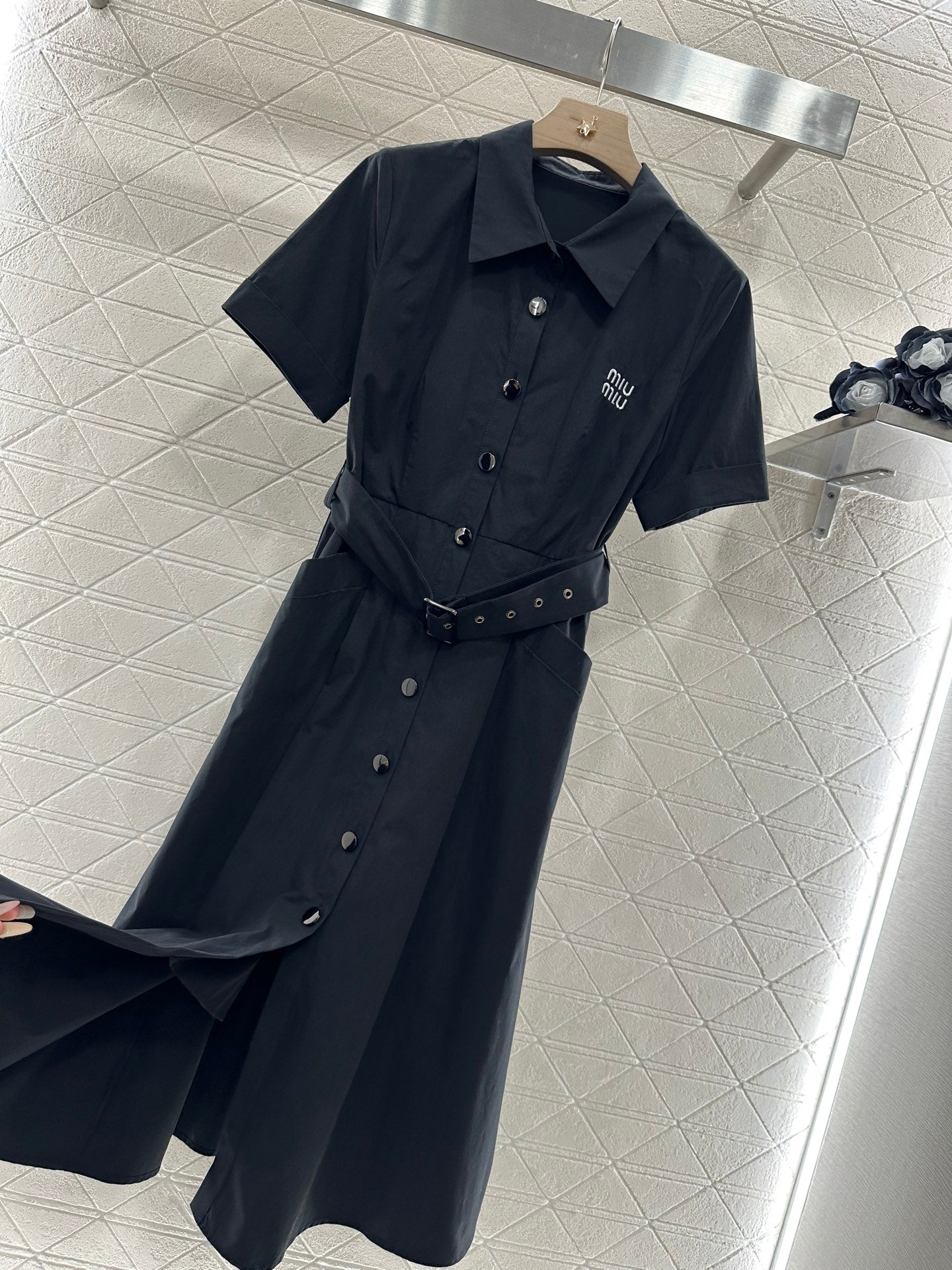 M 2025 new products Belt shirt dress