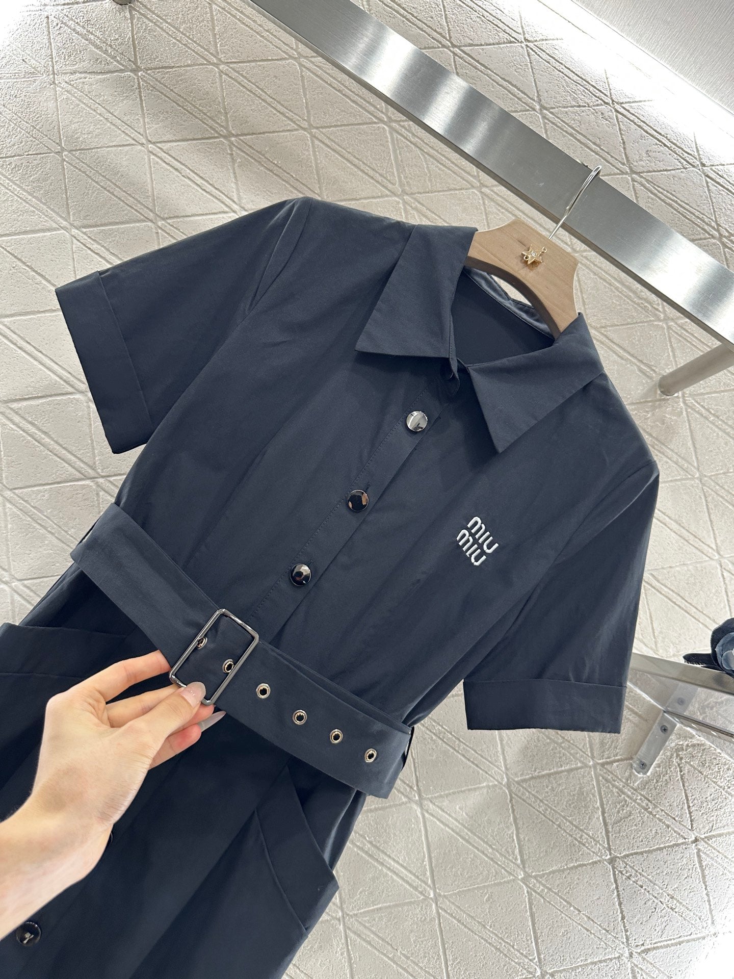 M 2025 new products Belt shirt dress