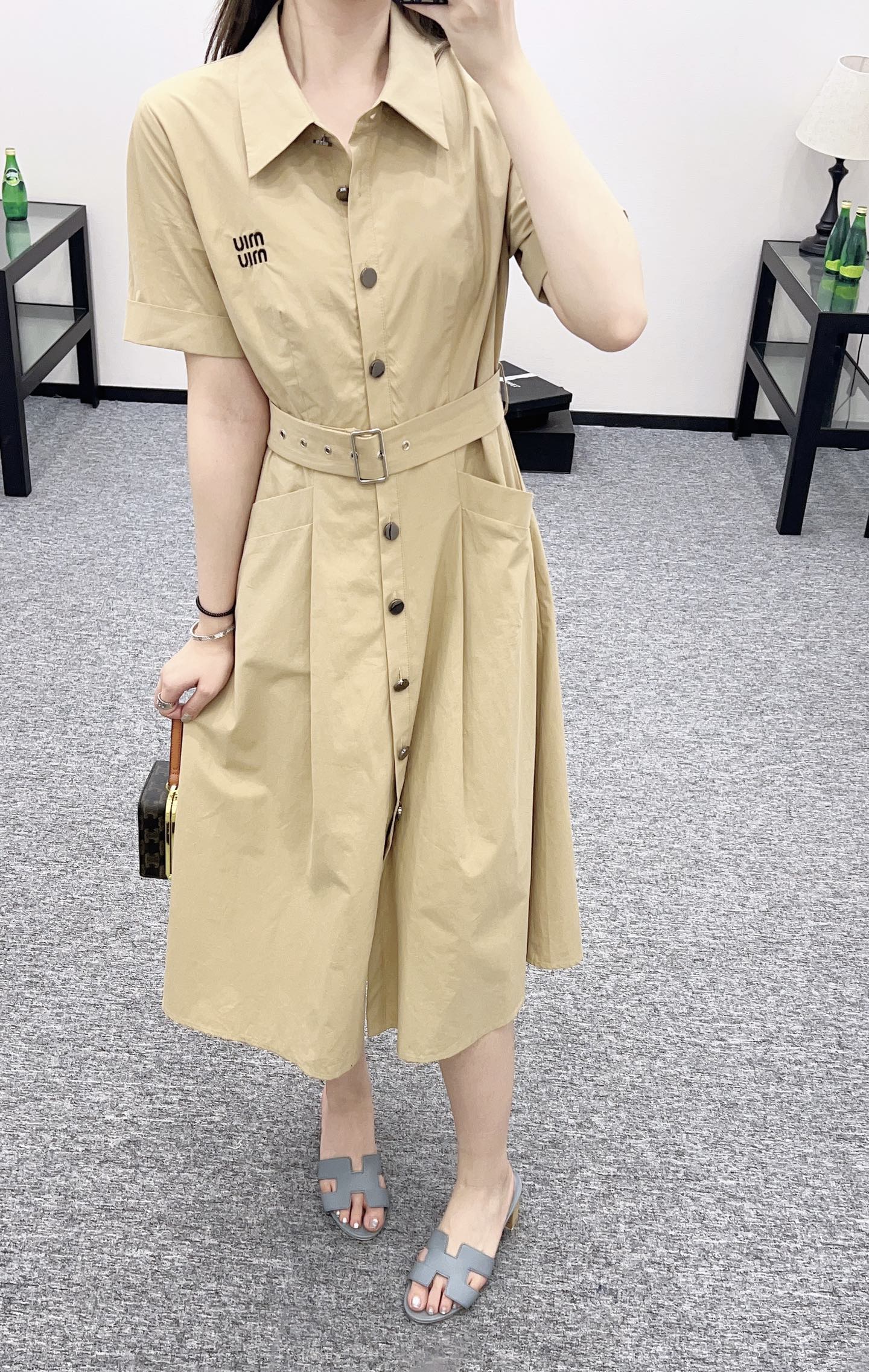 M 25 new products Belt shirt dress