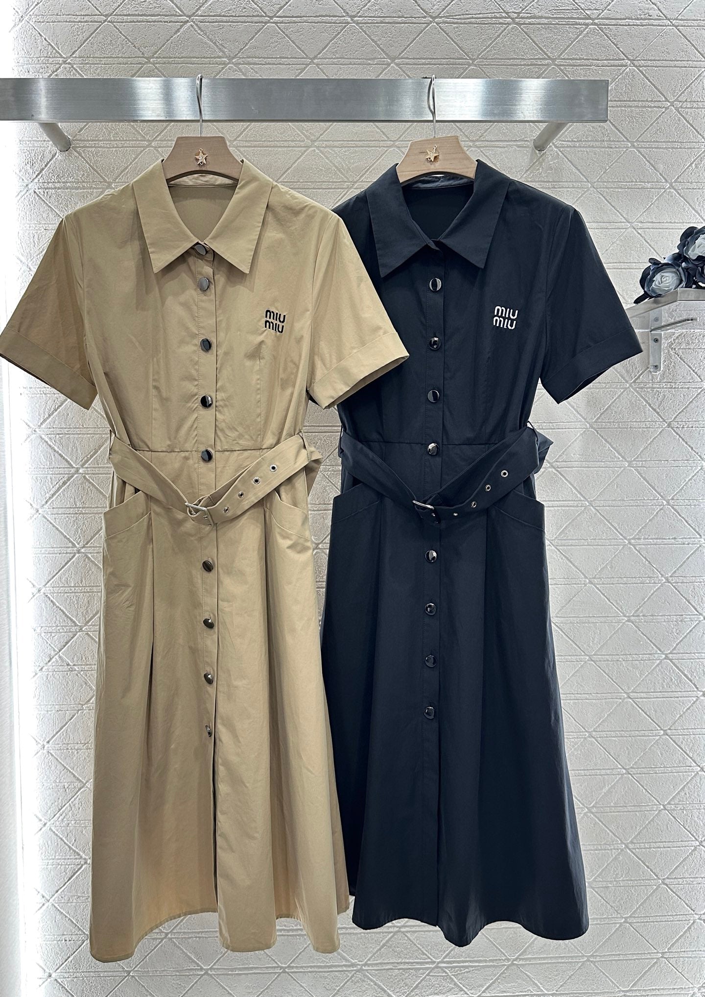 M 2025 new products Belt shirt dress