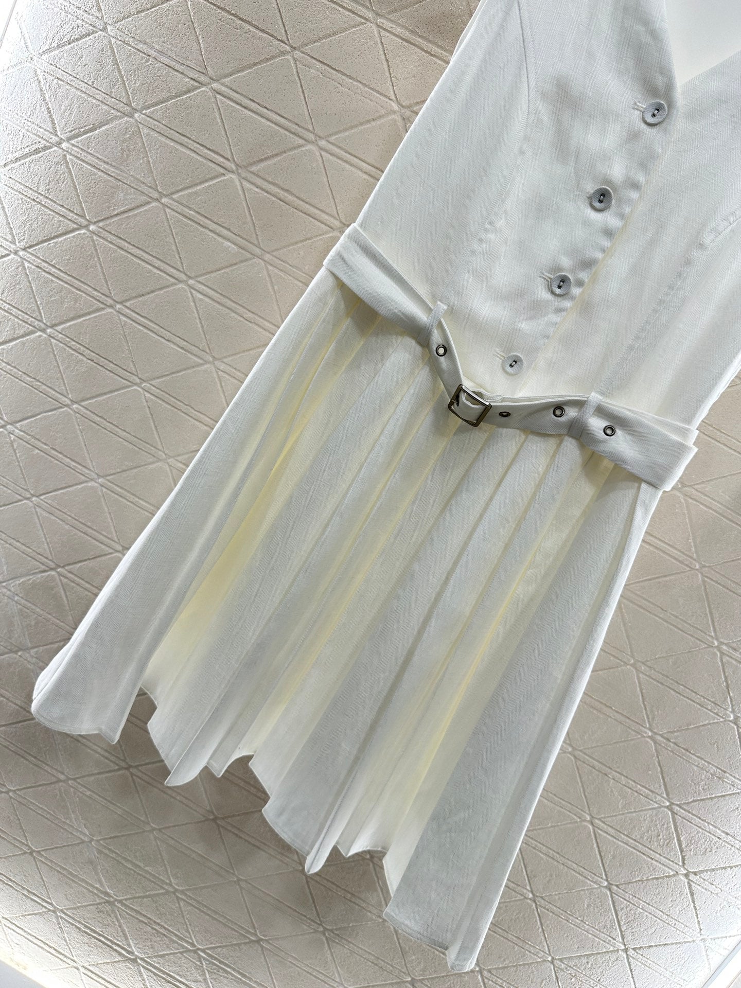 M 25 new product Belt pleated vest dress