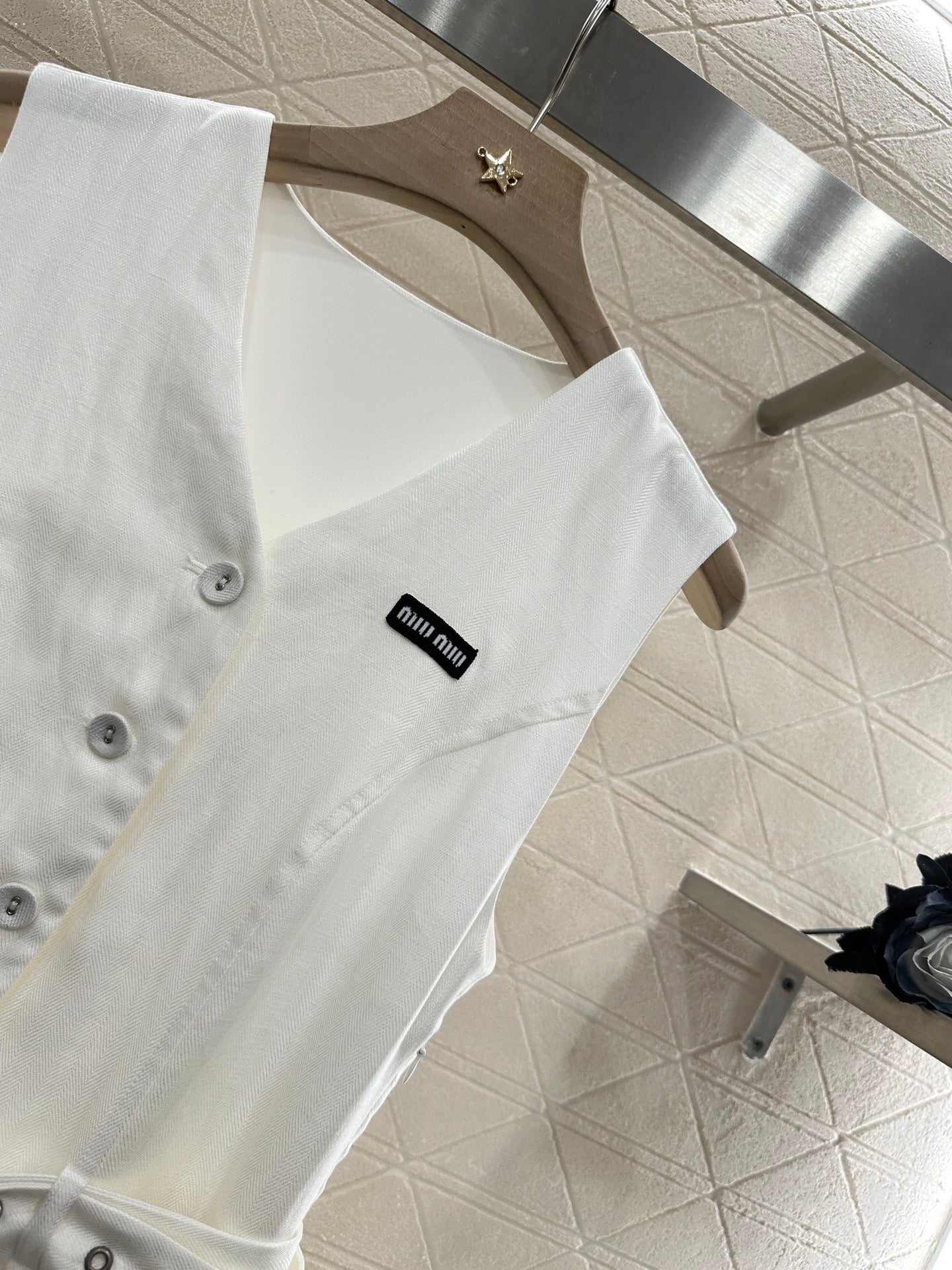 M 25 new product Belt pleated vest dress