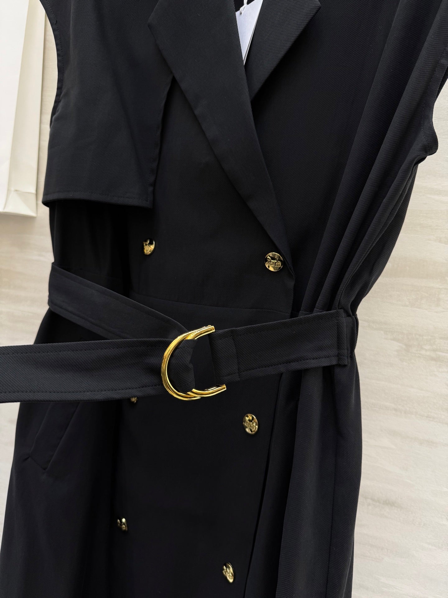 Ce*♥2025 New Style Trench Coat Style Waist Dress