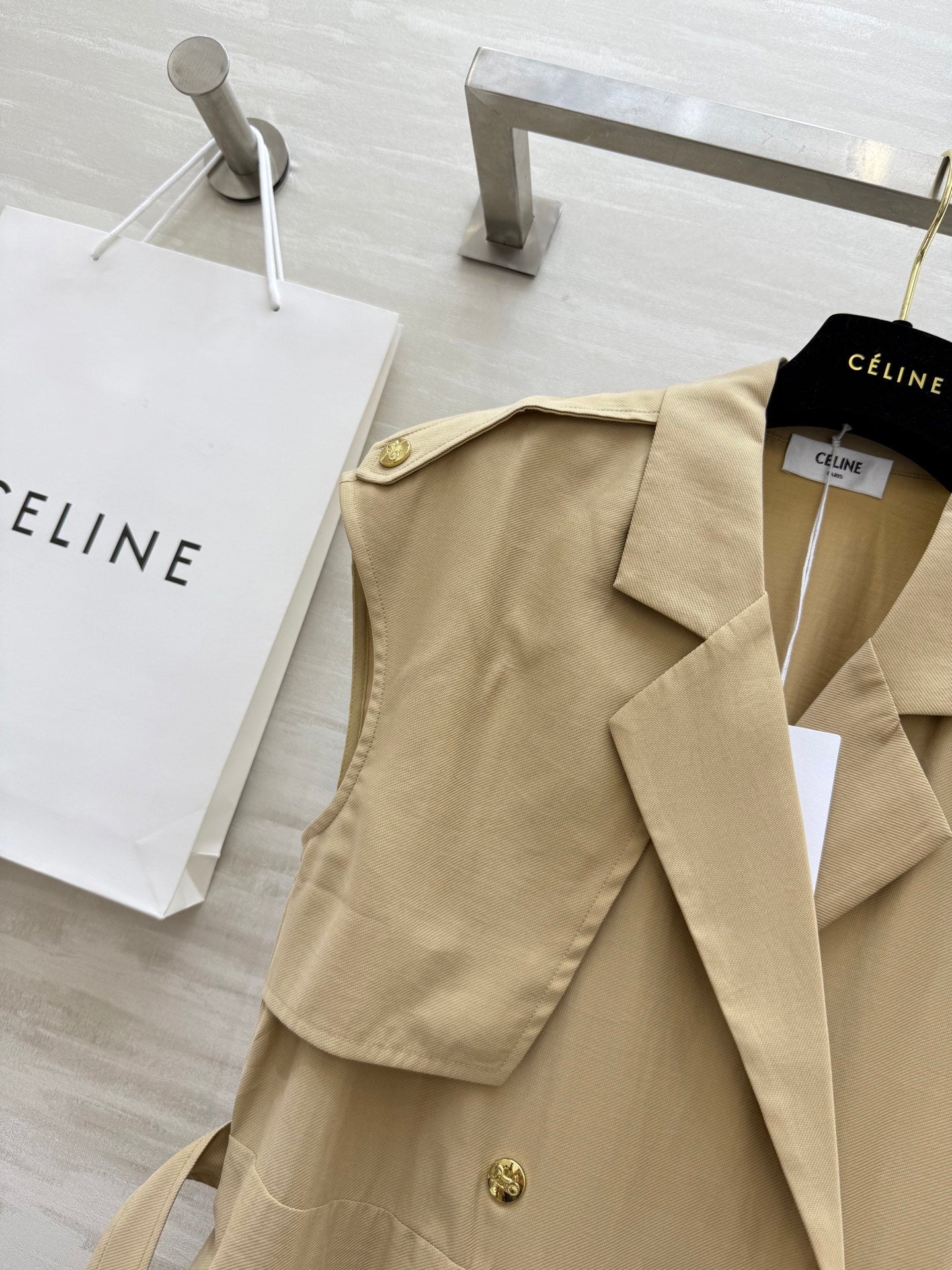 Ce*♥2025 New Style Trench Coat Style Waist Dress