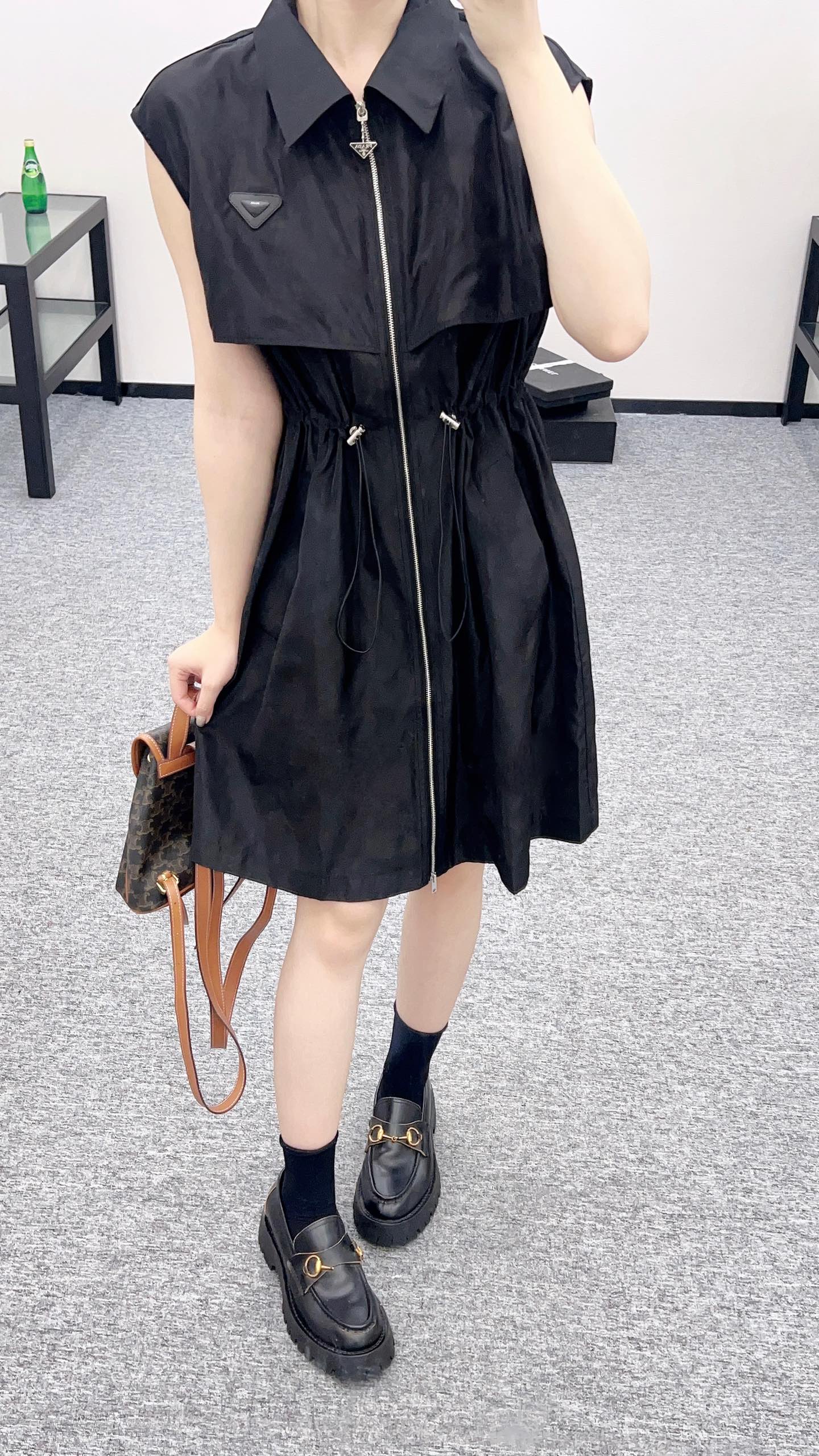 P♥2025 new products Drawstring vest dress