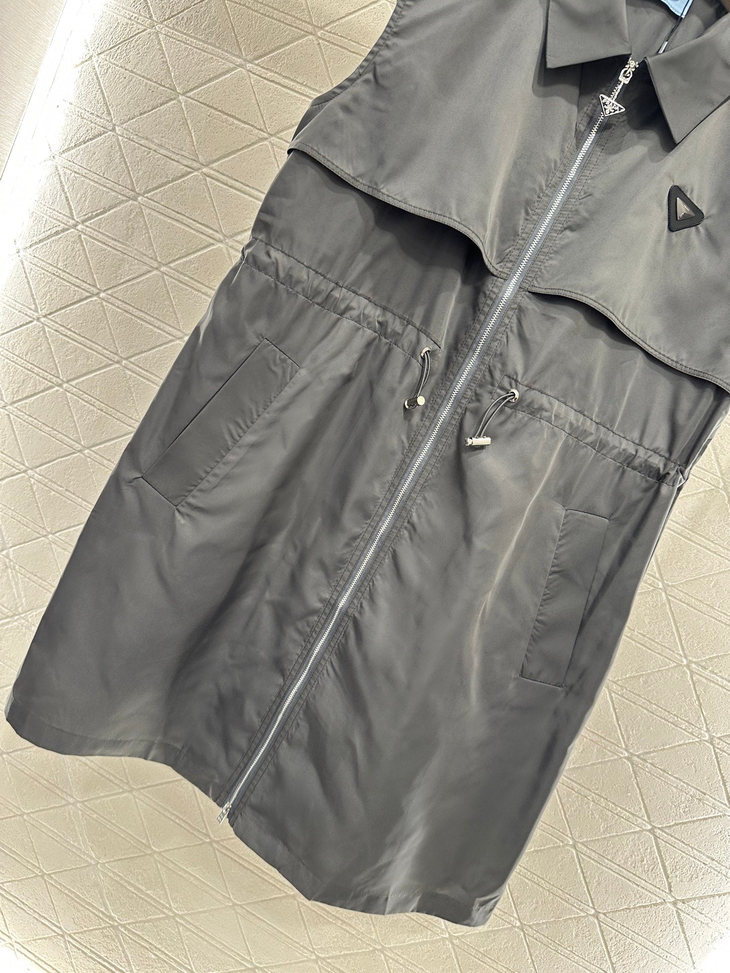 P♥2025 new products Drawstring vest dress