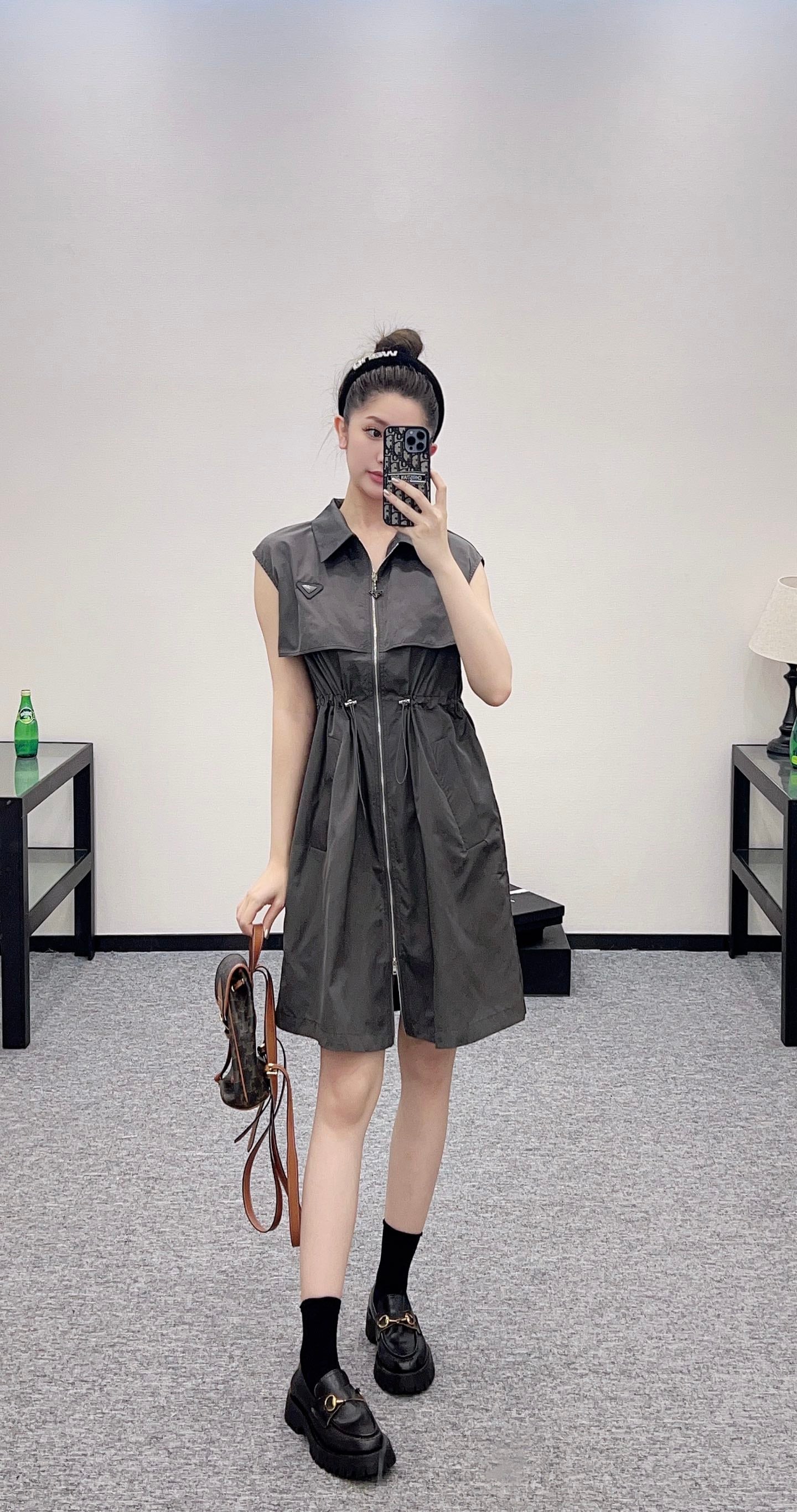 P♥2025 new products Drawstring vest dress