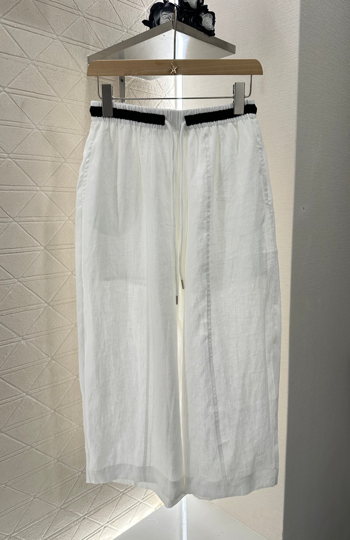 C 2025 new product Linen cropped pants
