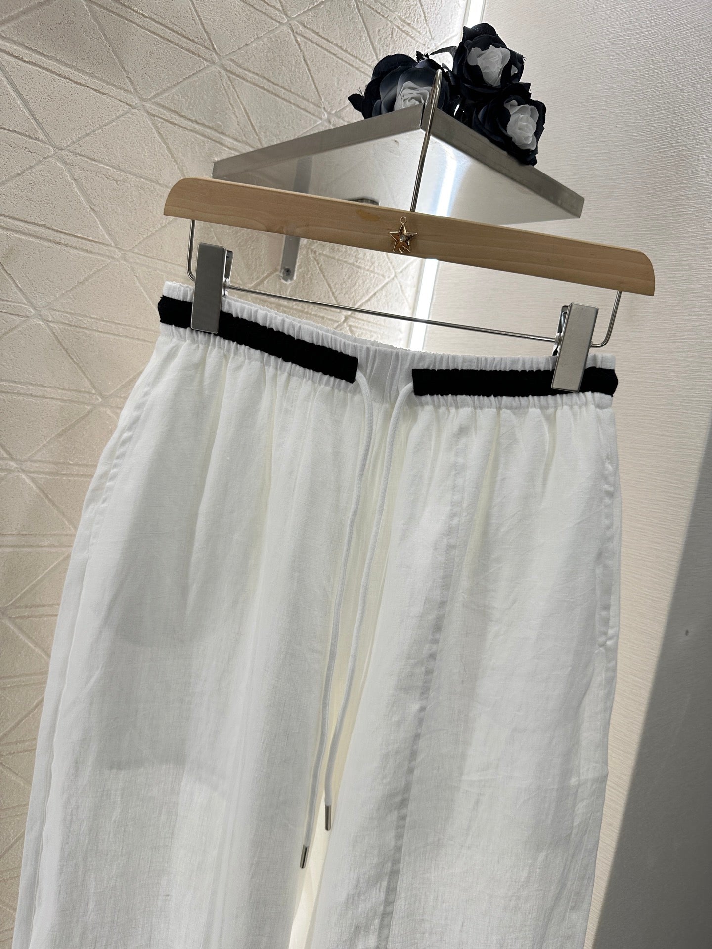 C 2025 new product Linen cropped pants