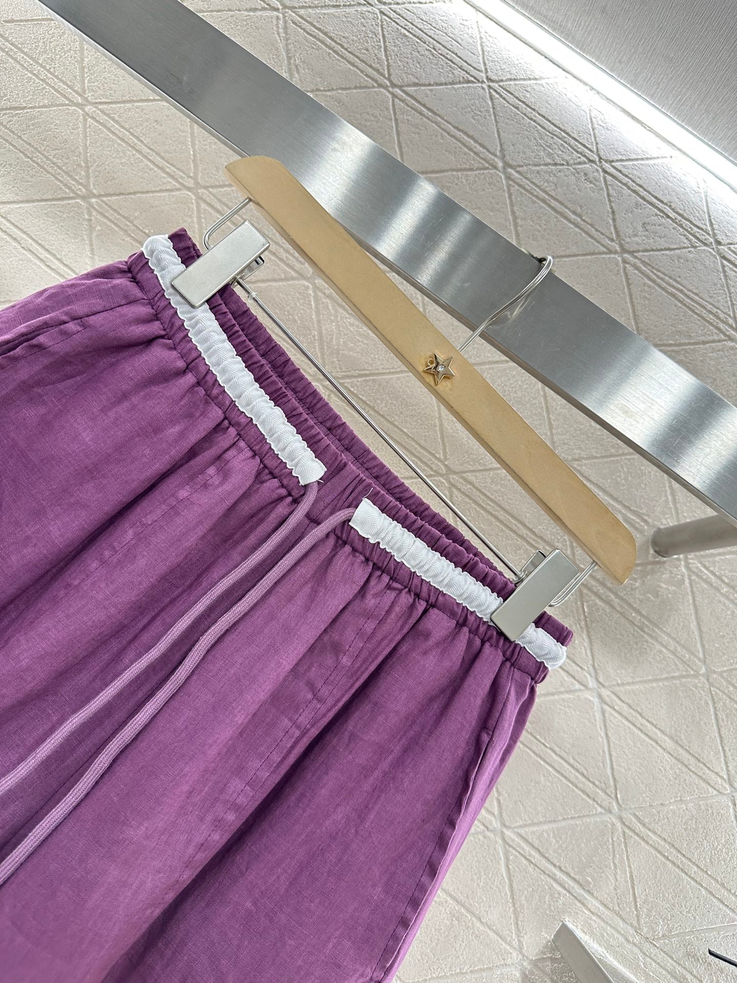 C 2025 new product Linen cropped pants