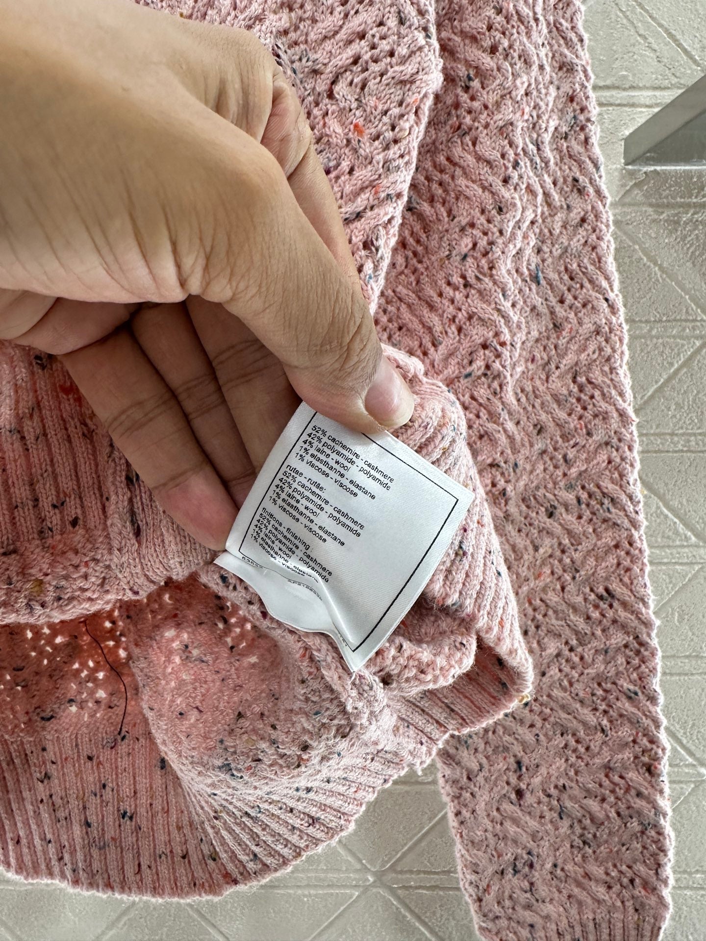 C 2025 new product Openwork knitted cardigan