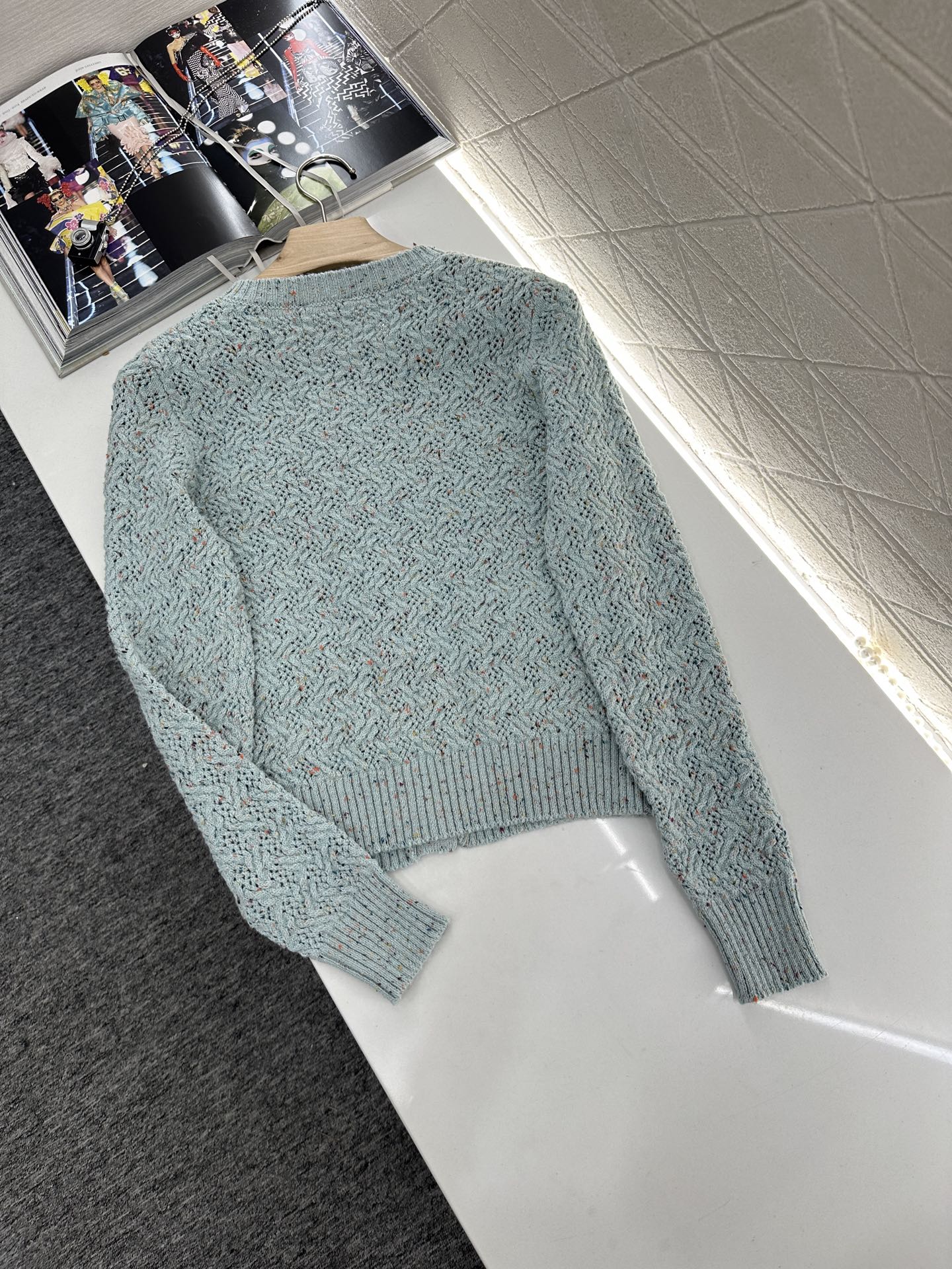 C 2025 new product Openwork knitted cardigan
