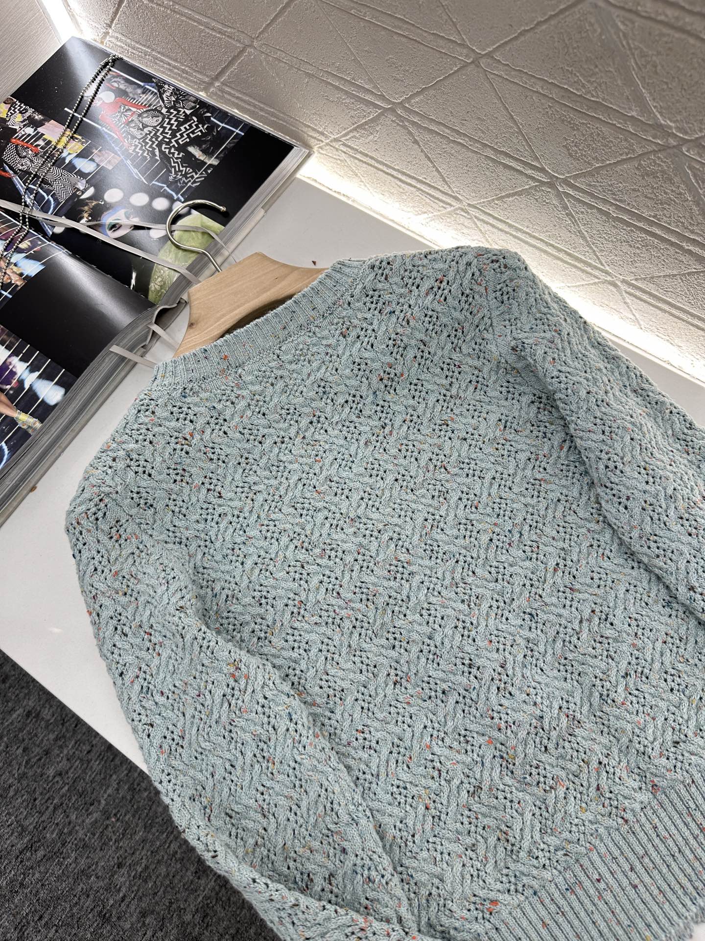 C 2025 new product Openwork knitted cardigan
