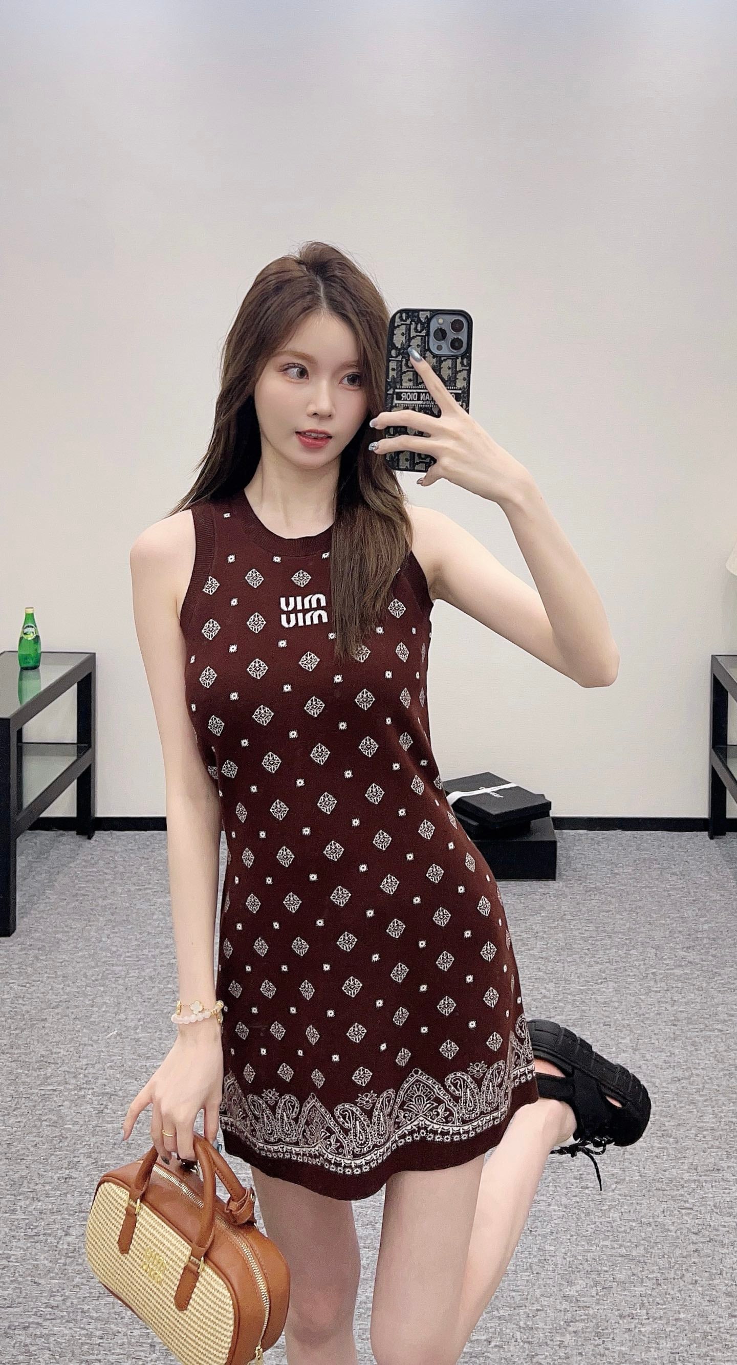 M 2025 new product Knitted vest dress
