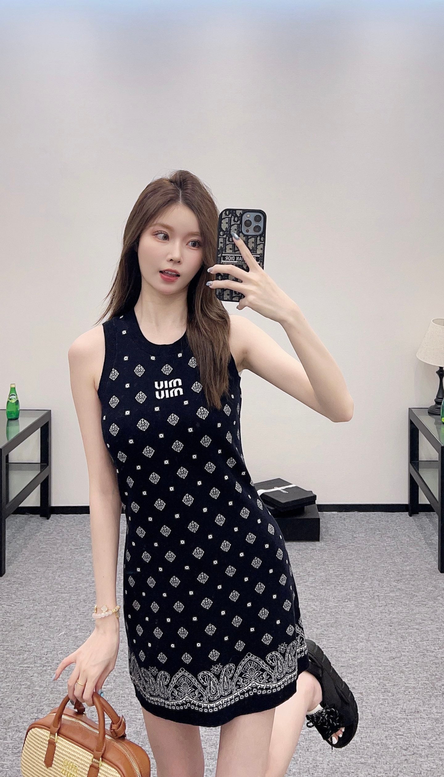 M 2025 new product Knitted vest dress