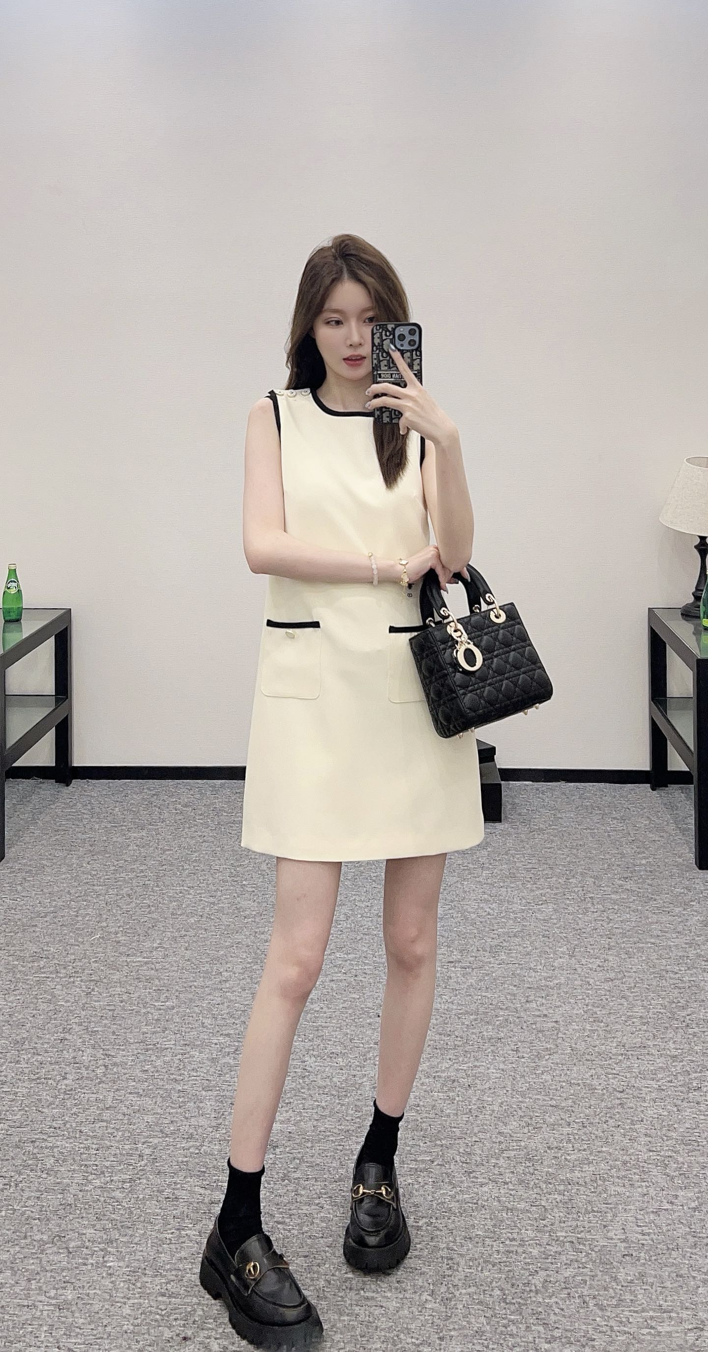 D 2025 new product Shoulder buckle vest dress